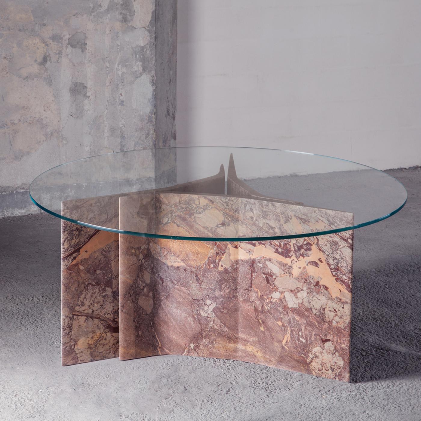 Filo Limited Edition Dining Table with Versailles Marble Base In New Condition In Milan, IT