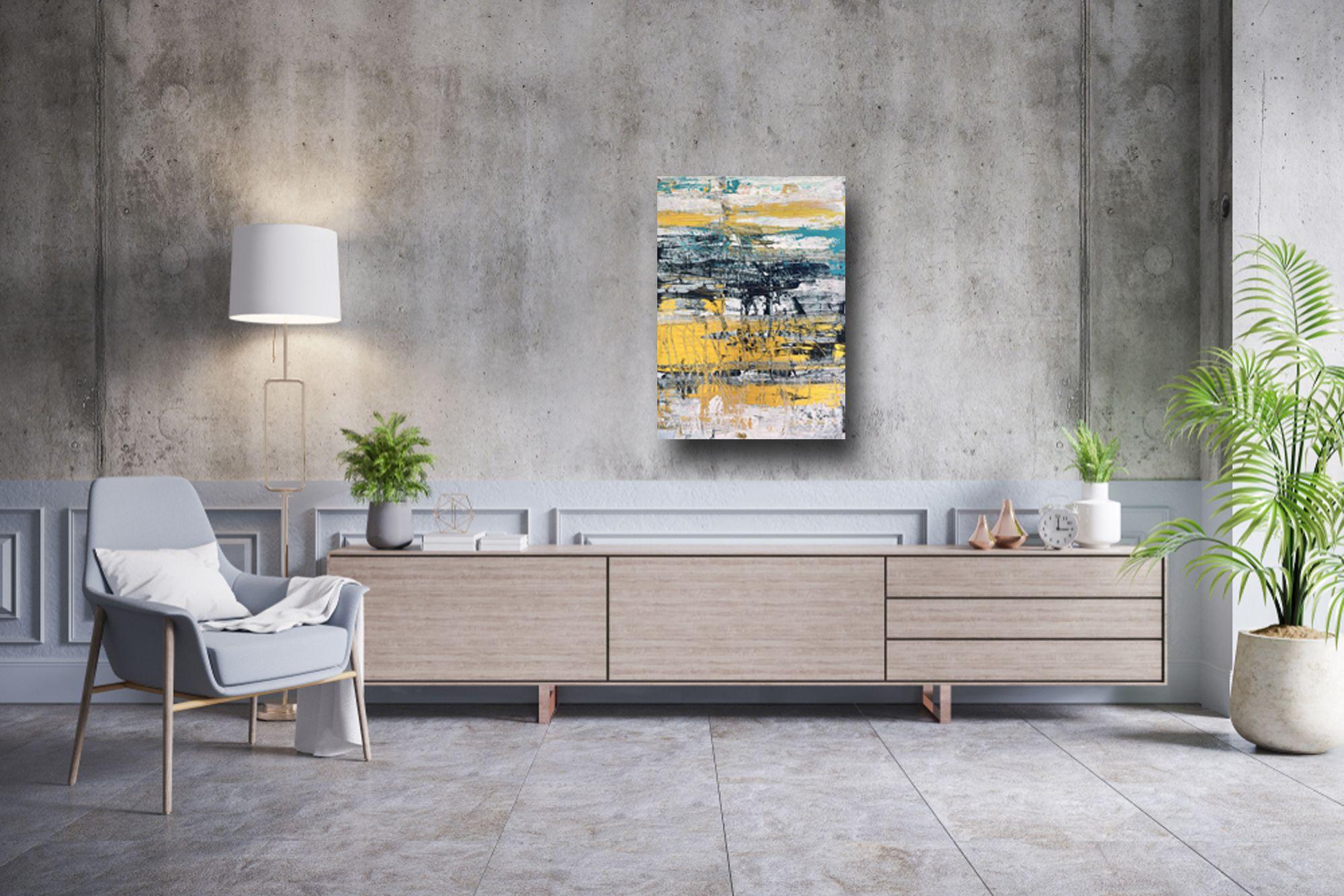 Abstract Reflections II, Painting, Acrylic on Canvas For Sale 2