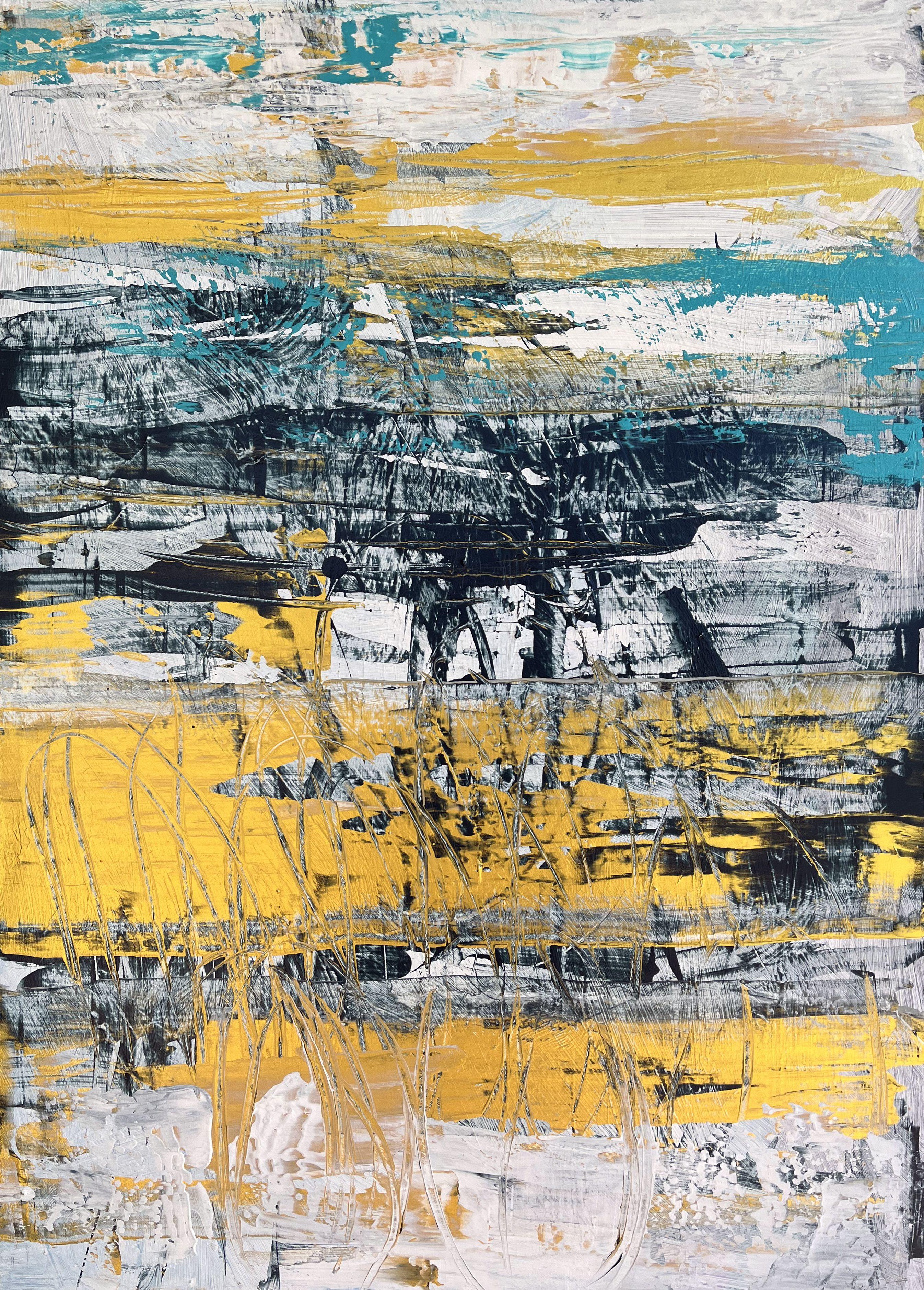 Abstract Reflections II, Painting, Acrylic on Canvas