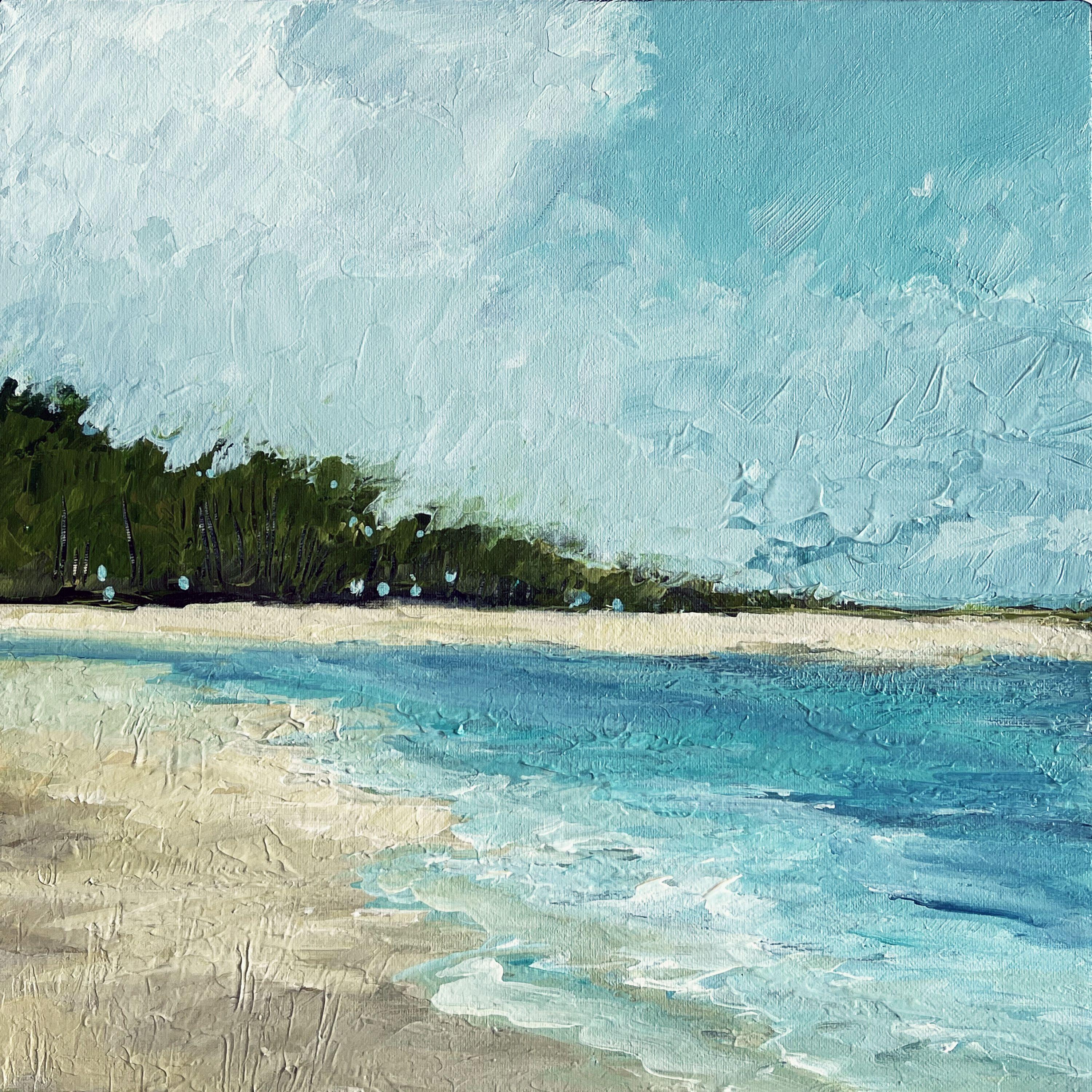 Otro día en el paraíso, Pintura, Acrílico sobre lienzo - Painting de Filomena Booth