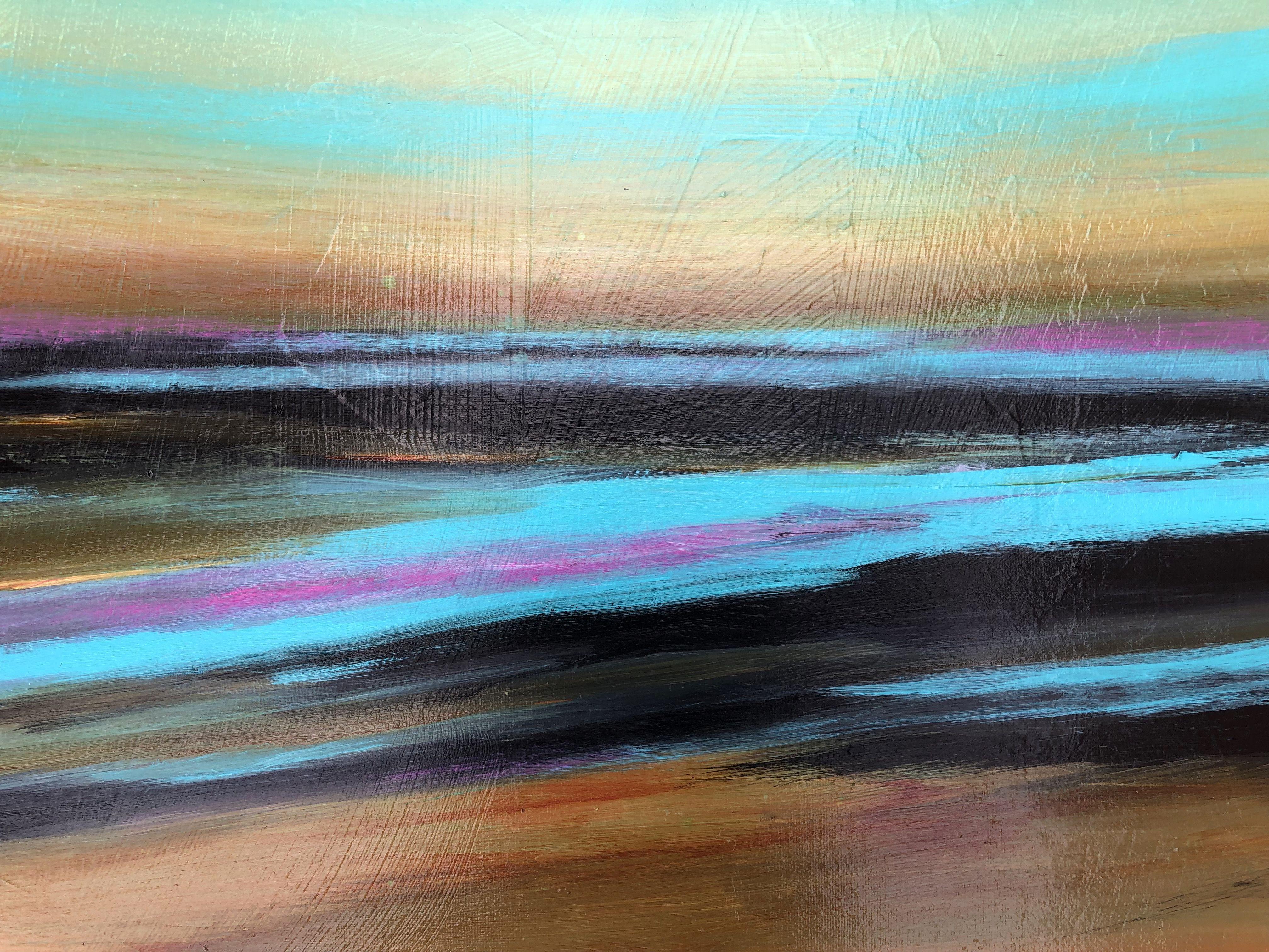 As the Tide Goes Out, peinture, acrylique sur toile - 85 New Wave Painting par Filomena Booth