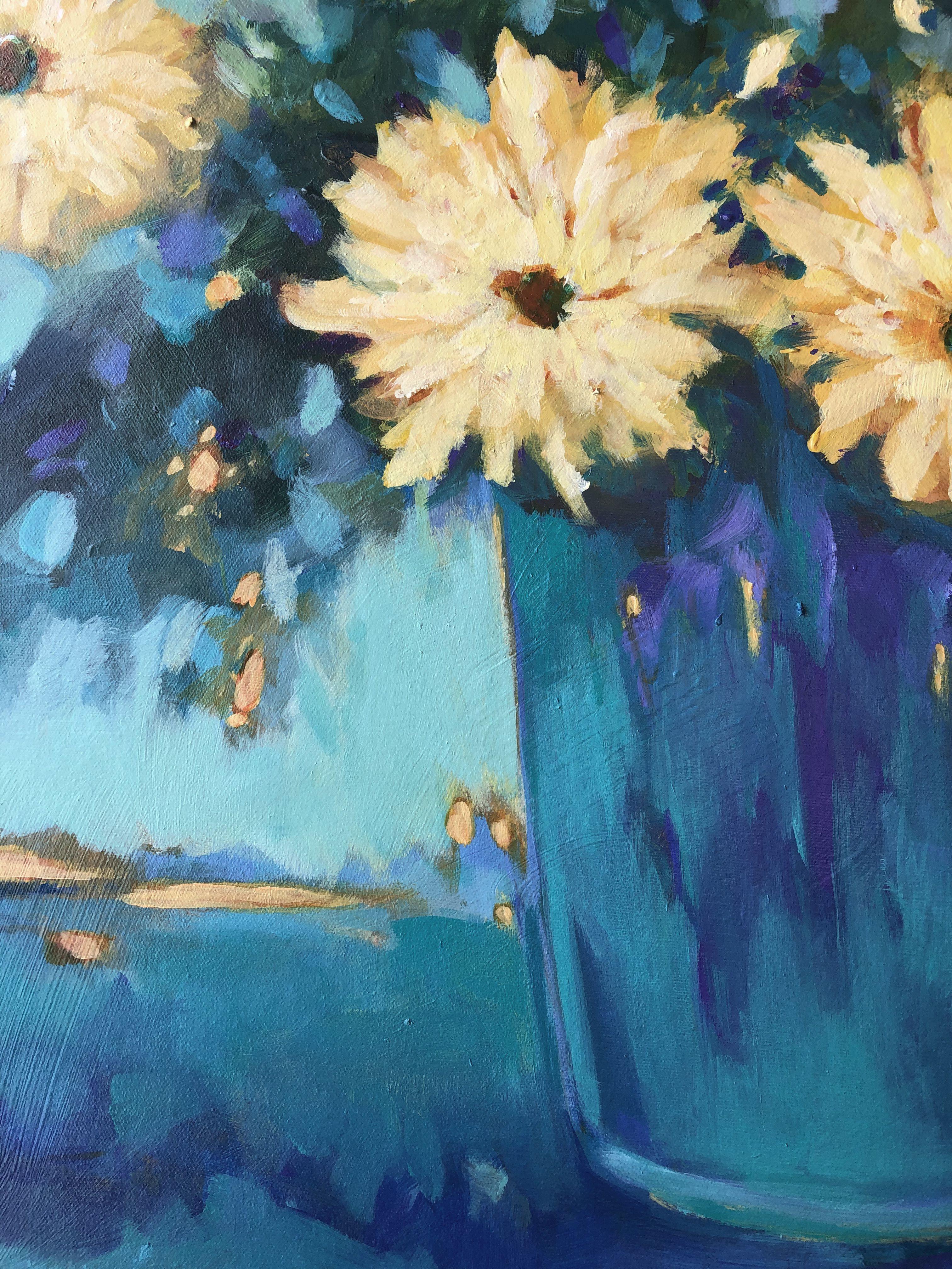 Blue Vase, Painting, Acrylic on Canvas For Sale 1