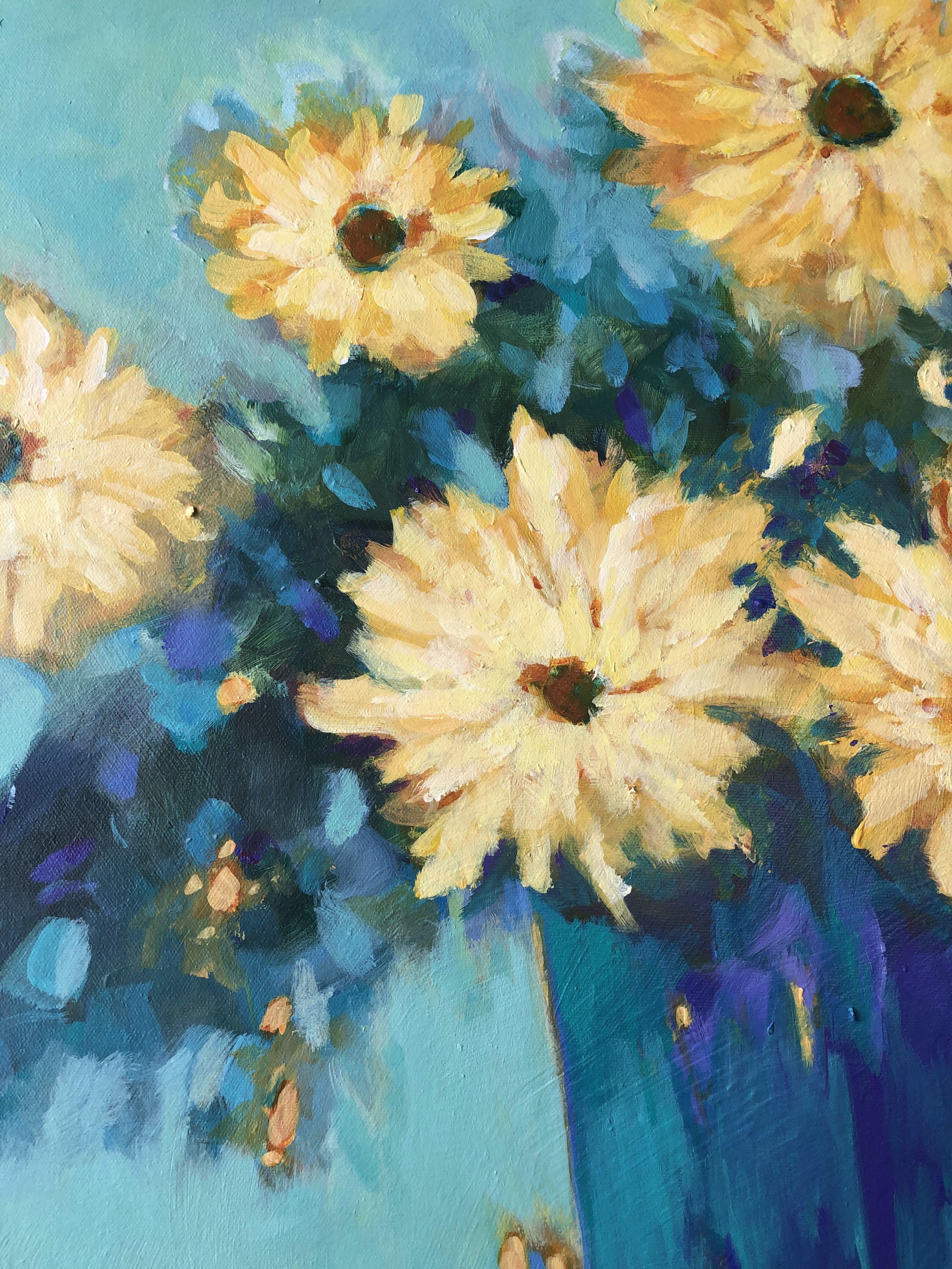 Blue Vase, Painting, Acrylic on Canvas For Sale 3