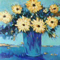 Blue Vase, Painting, Acrylic on Canvas