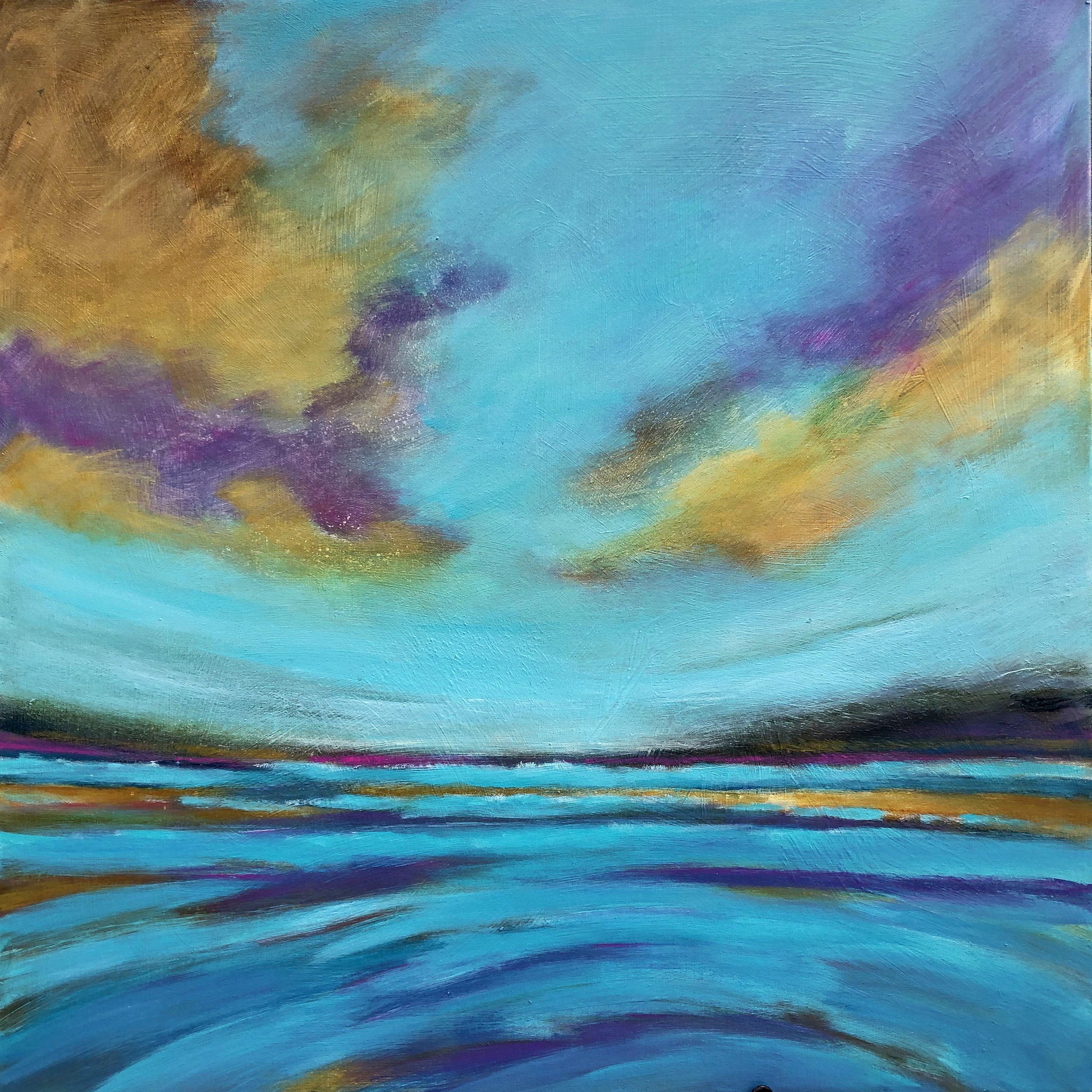 Filomena Booth Withlacoochee River Sunset, Painting, Acrylic on