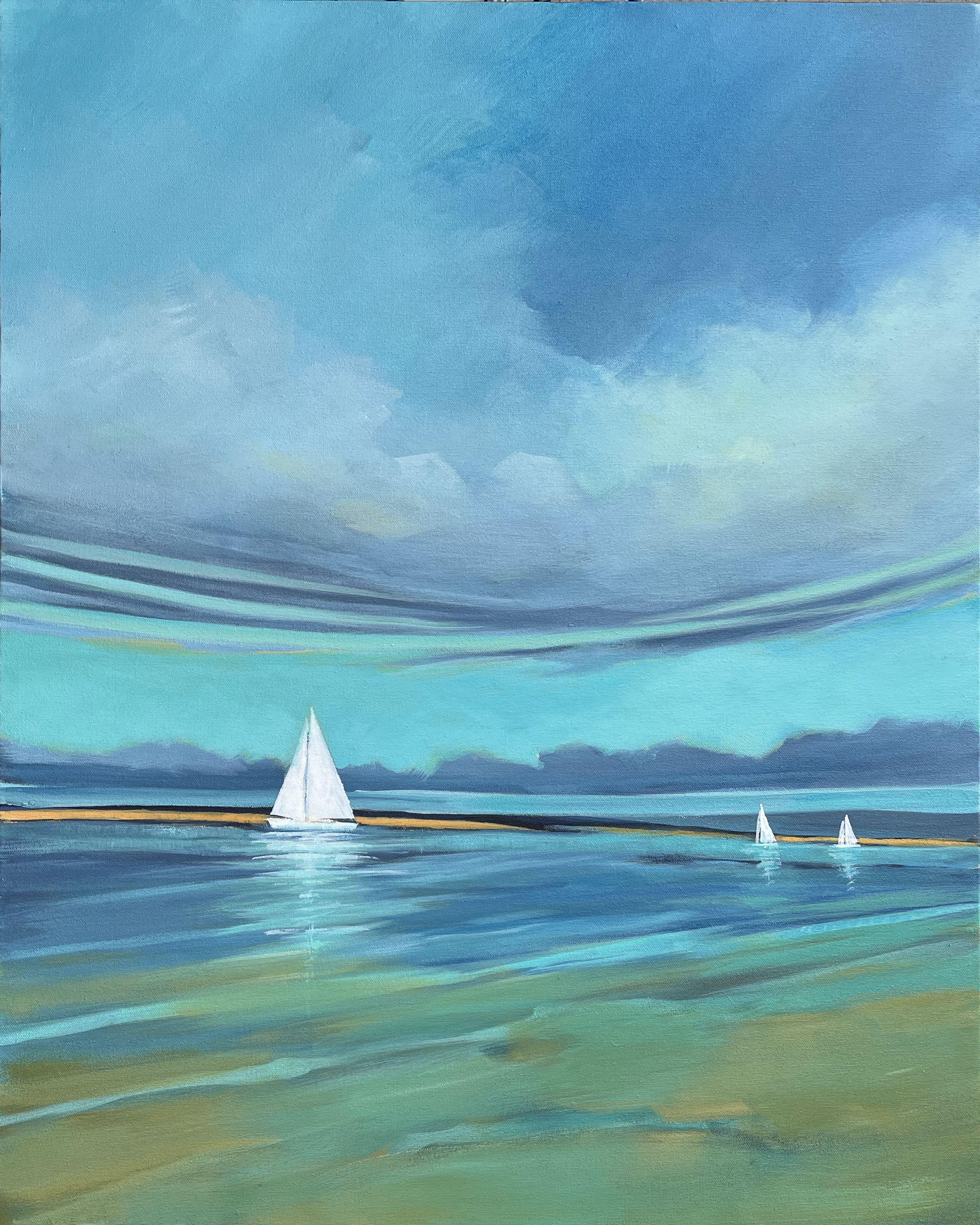 Vela chiara, Pittura, Acrilico su tela