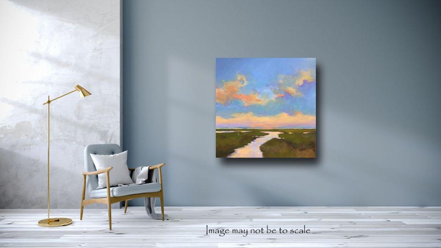 Evening Sunset, Painting, Acrylic on Canvas 1