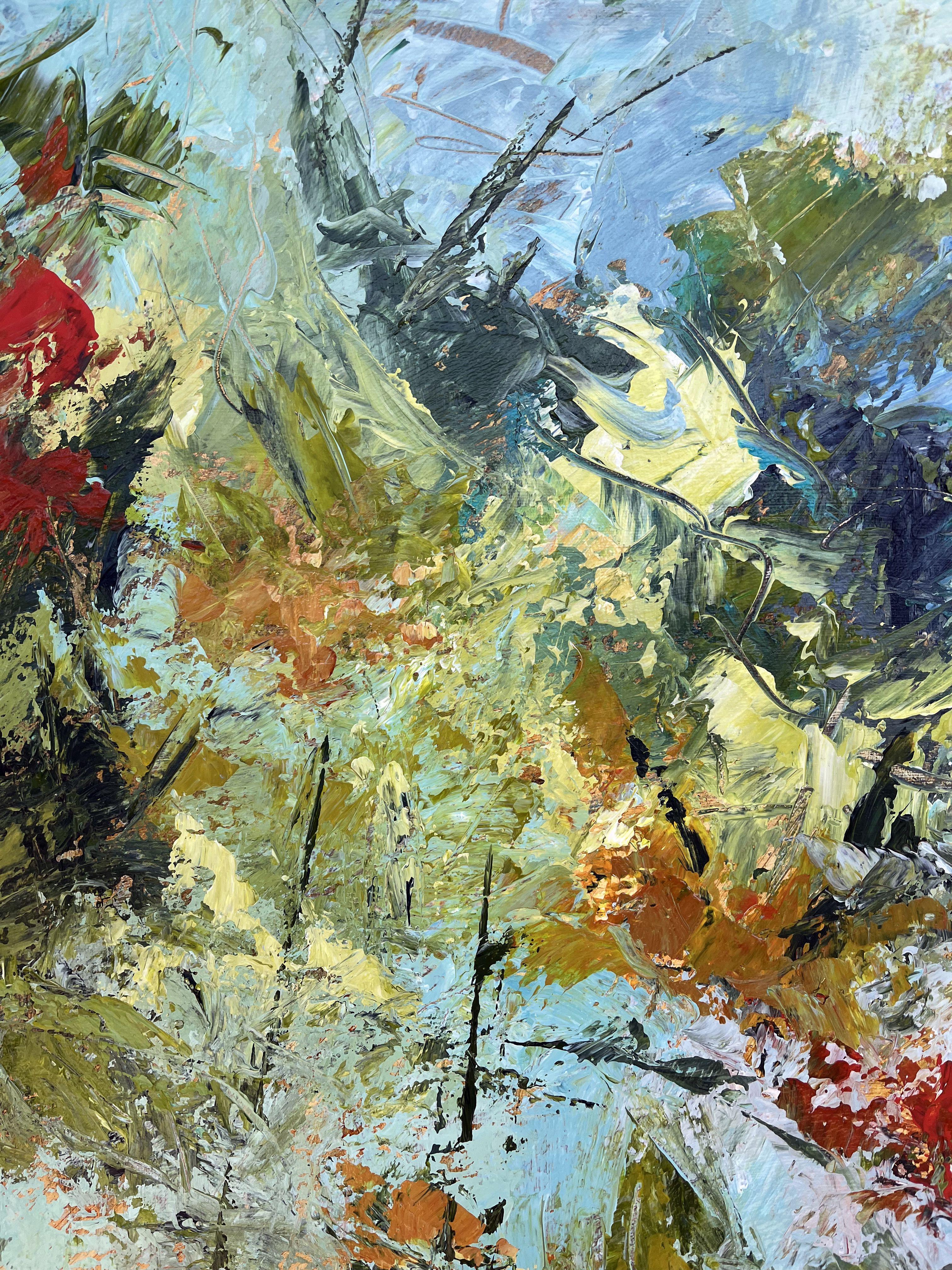 Fantasy Garden, Painting, Acrylic on Canvas For Sale 4
