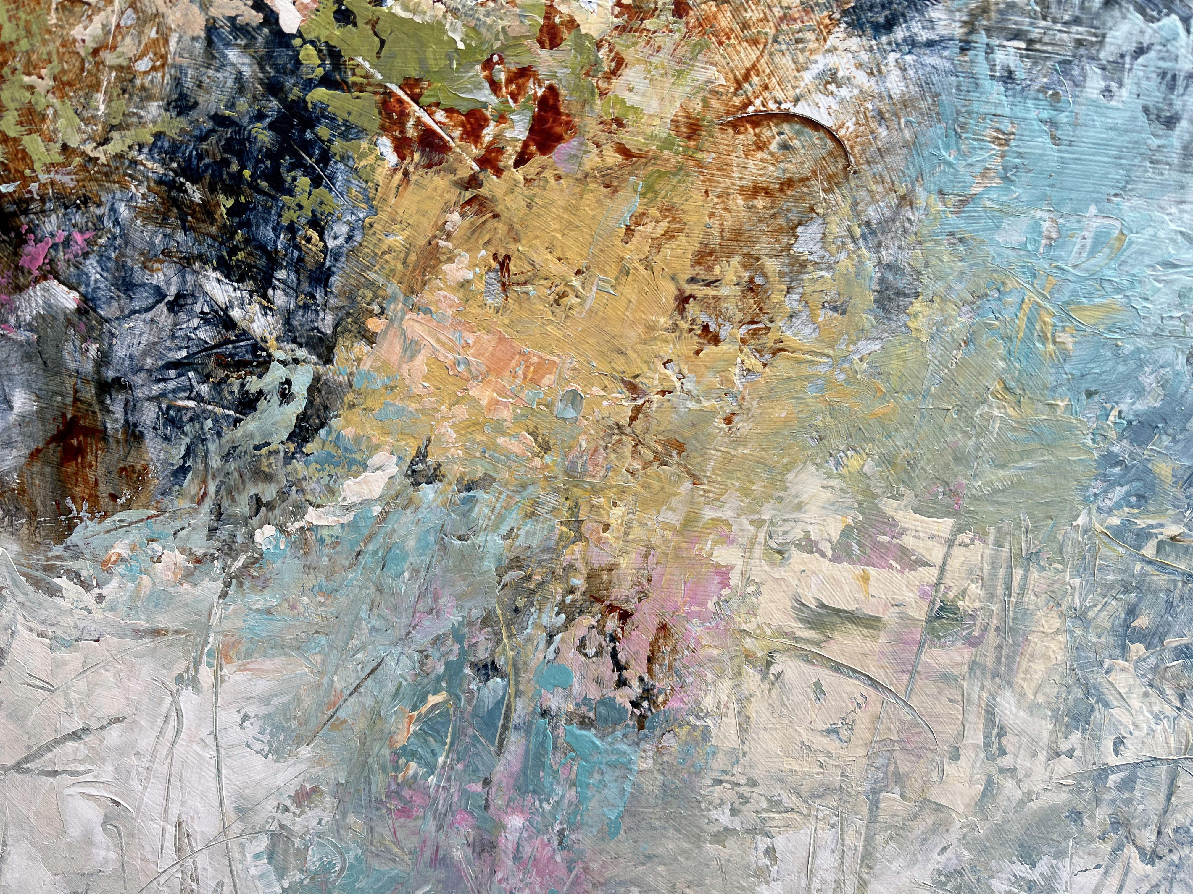 Prime fioriture, Pittura, Acrilico su tela - Painting Astratto di Filomena Booth
