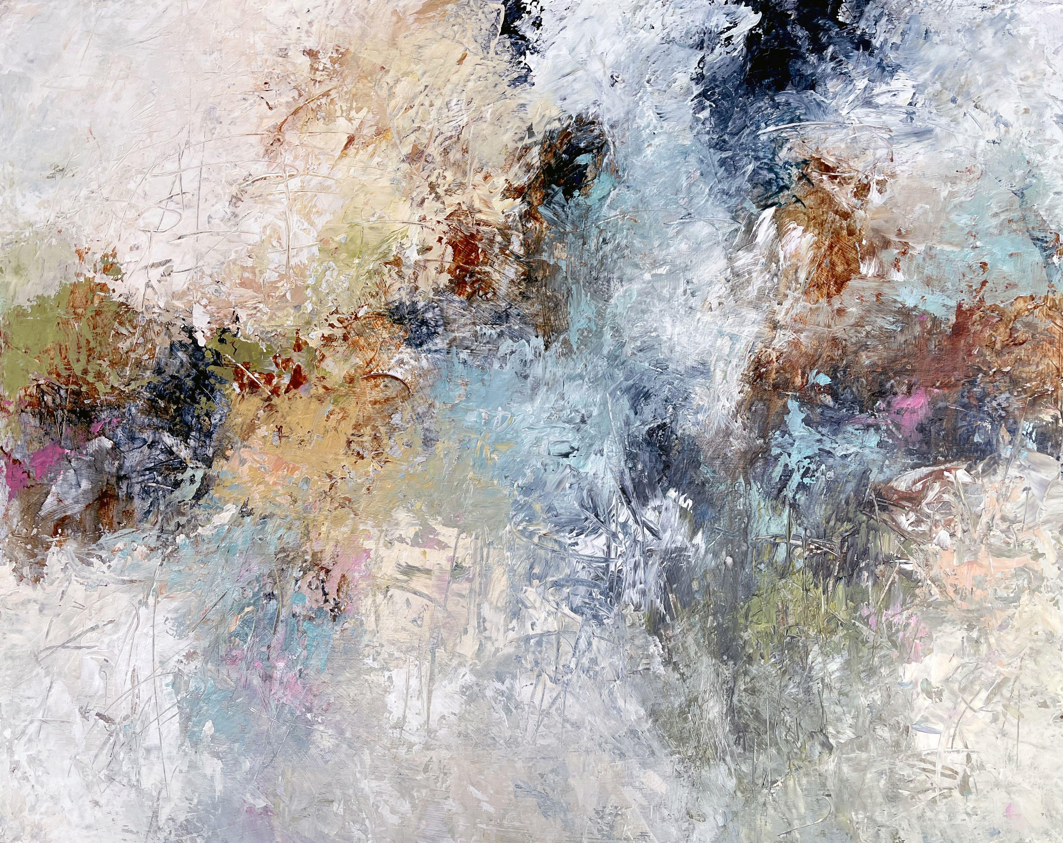 Abstract Painting di Filomena Booth - Prime fioriture, Pittura, Acrilico su tela