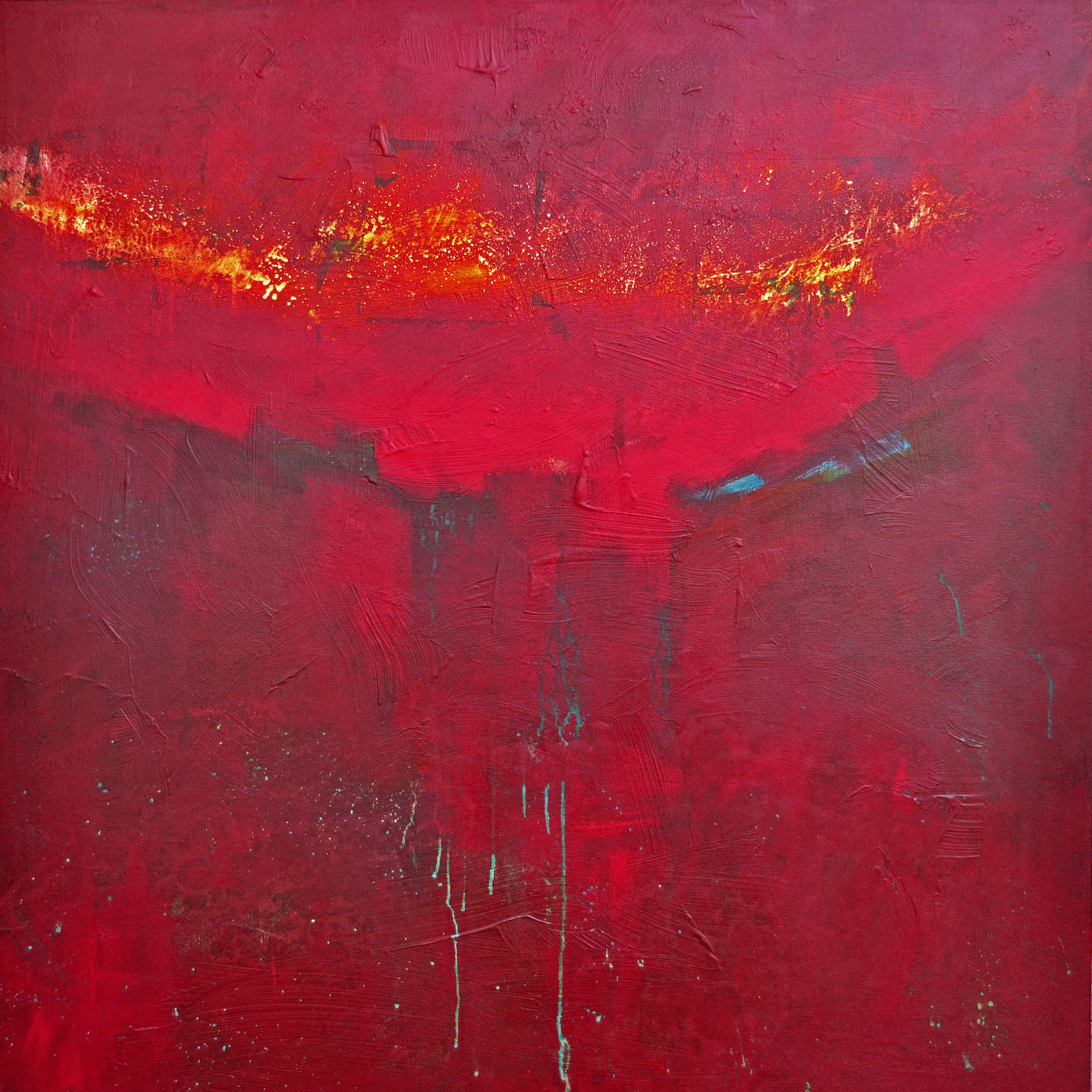 Filomena Booth Abstract Painting - Fuego, Painting, Acrylic on Canvas