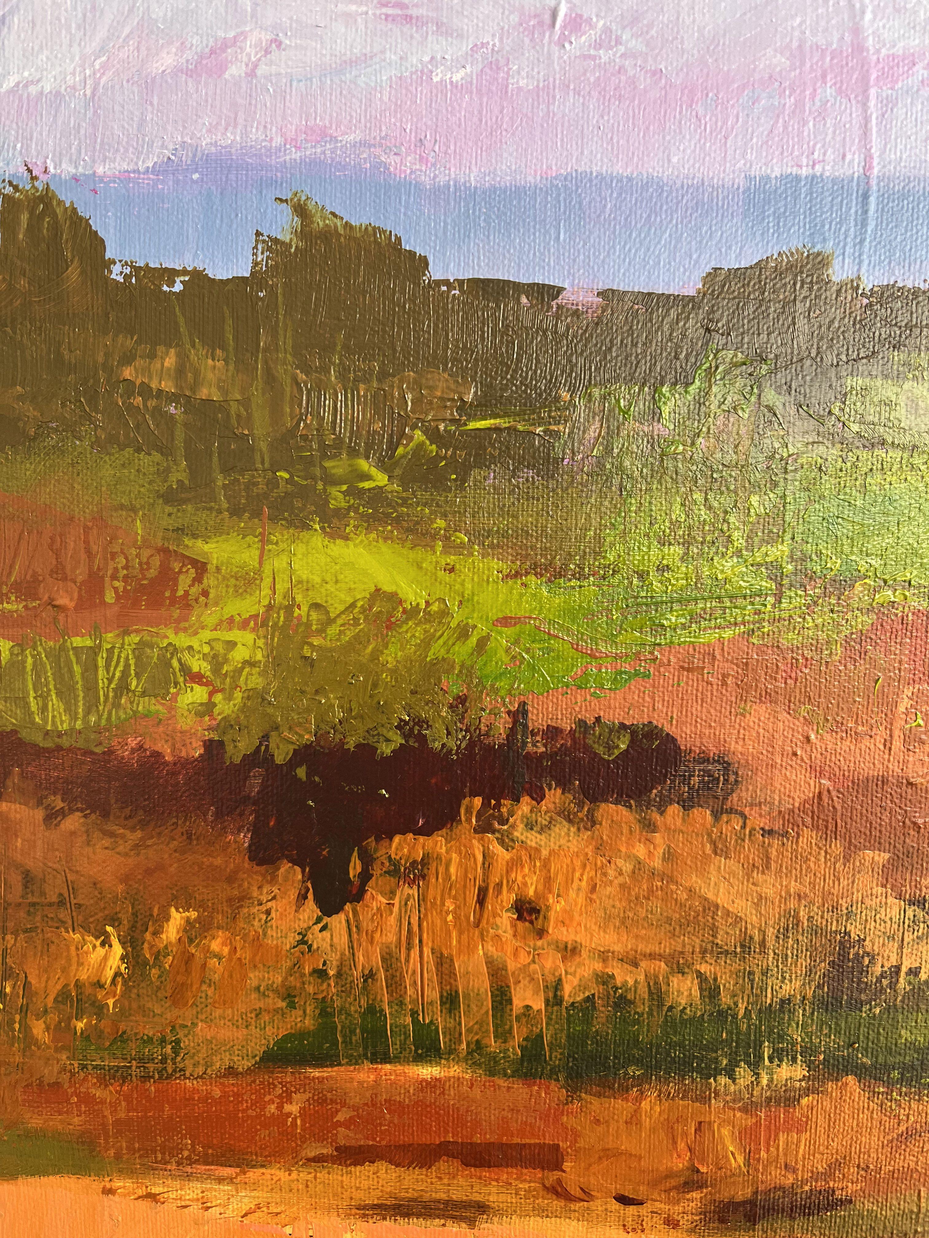 Golden Fields, Painting, Acrylic on Canvas For Sale 3