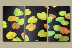 Lily Pad Triptych, Painting, Acrylic on Canvas