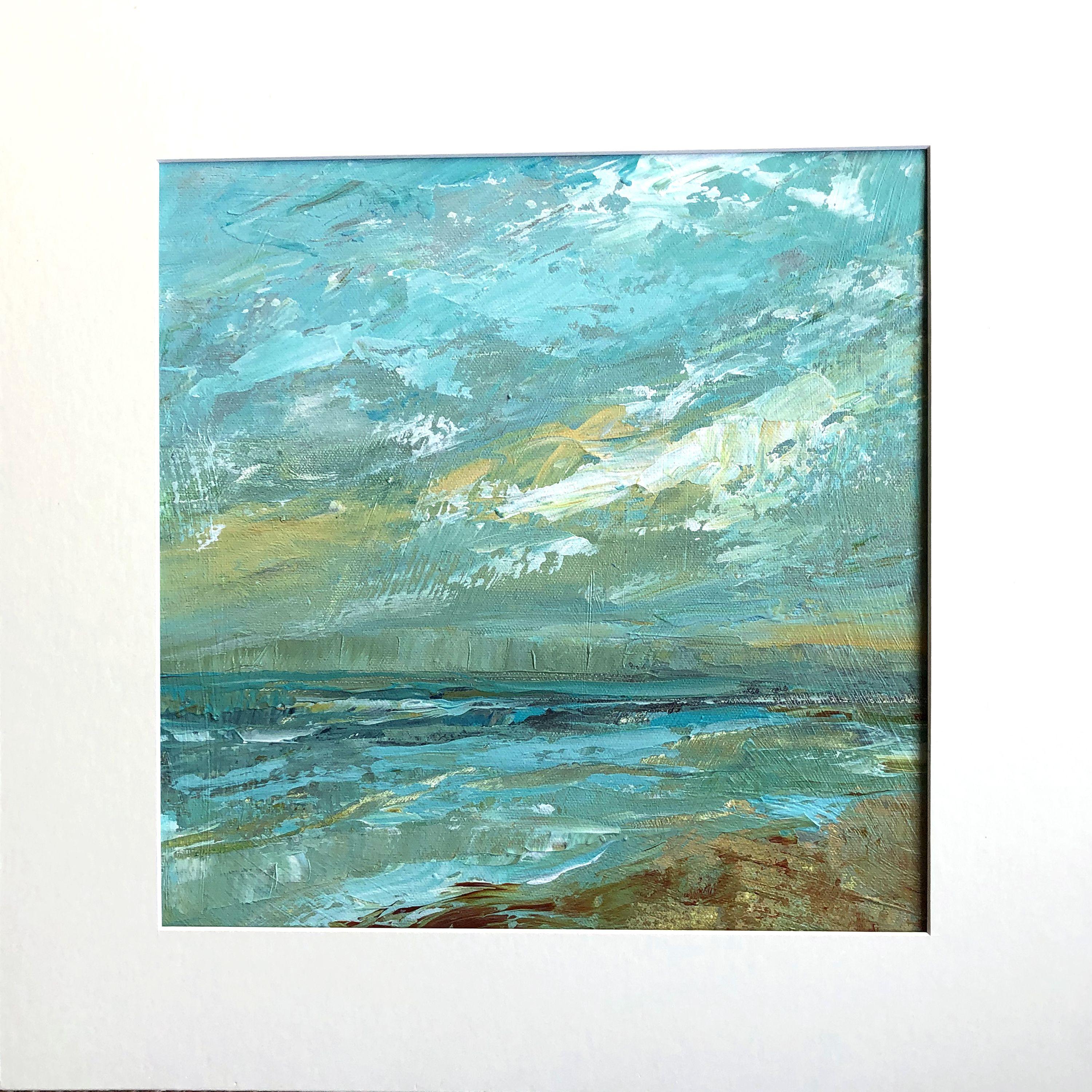Peinture - « Midday Sea », acrylique sur toile - Impressionnisme Painting par Filomena Booth