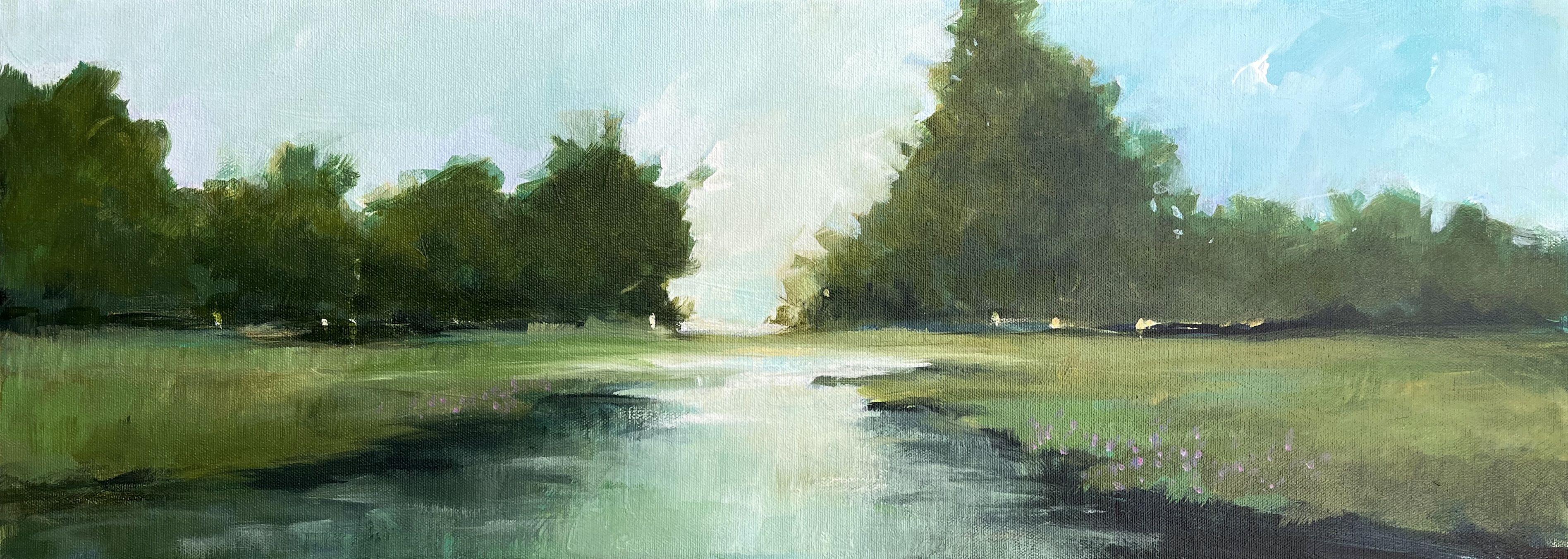 Mattina mistica, Pittura, Acrilico su tela - Painting di Filomena Booth