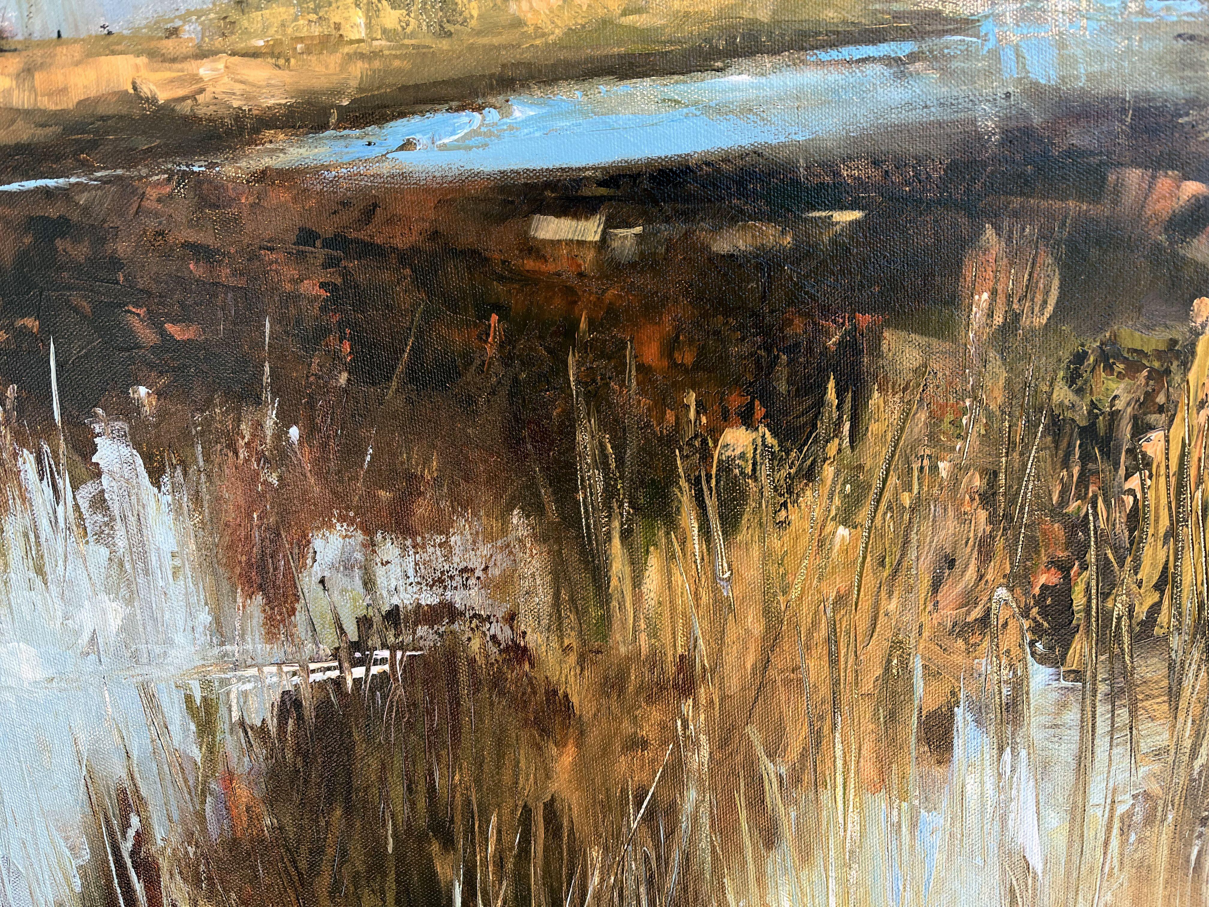 Peaceful Reflections, Gemälde, Acryl auf Leinwand im Angebot 1