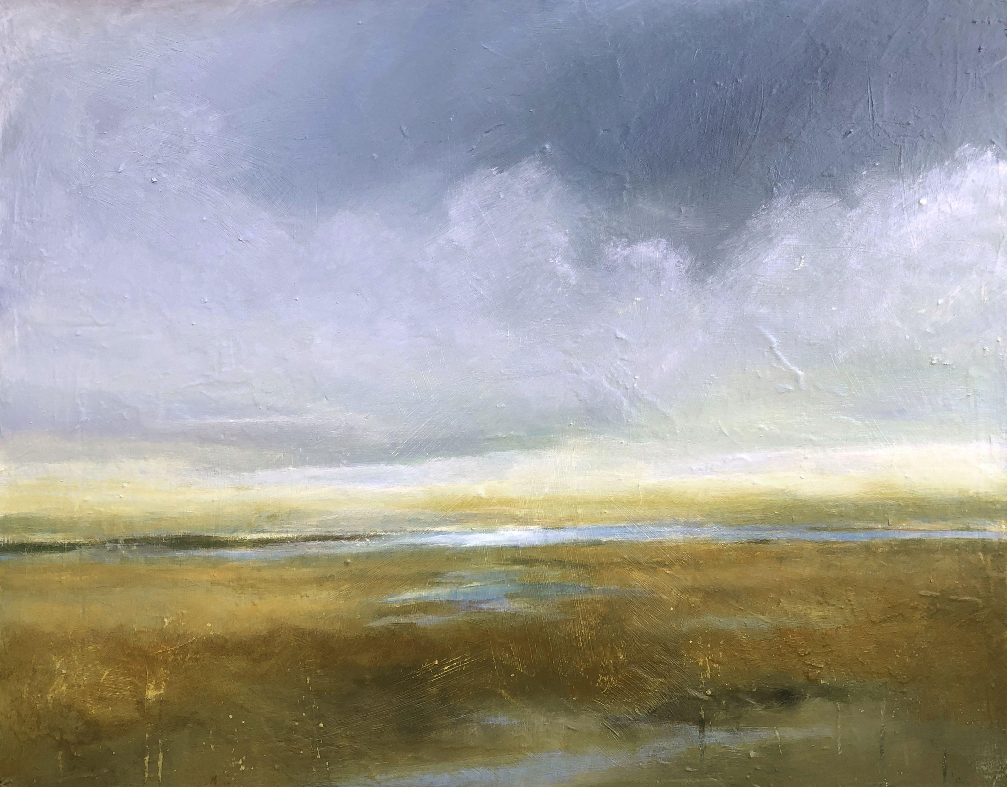 This original, abstract impressionist painting of Florida's wetlands is stretched on a heavily textured 1.5" deep gallery wrap canvas.  Only the finest professional quality acrylic paints were used in the creation of this artwork.  The sides are