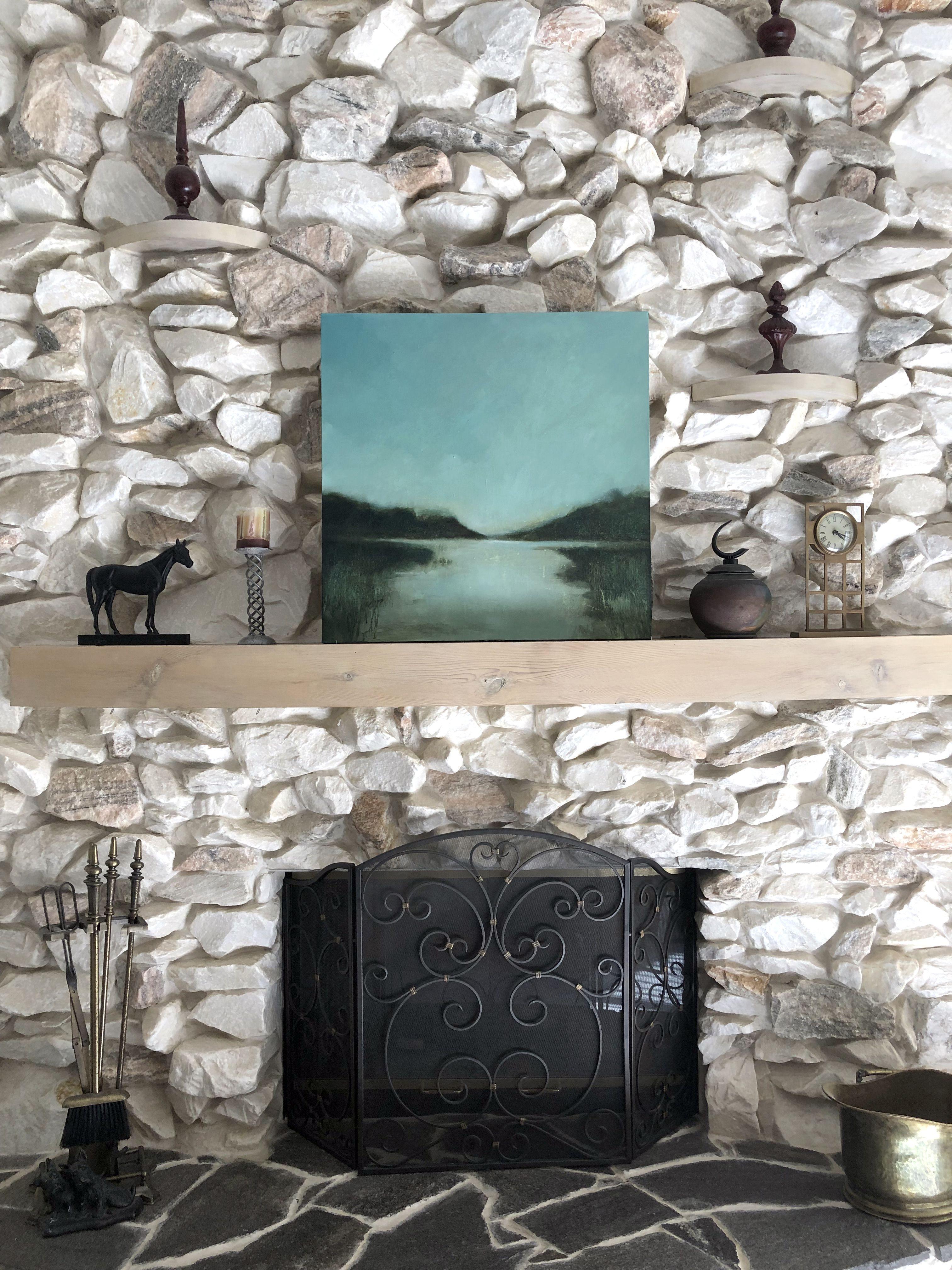 Giornata di pioggia al lago, Pittura, Acrilico su tela - Painting Impressionismo di Filomena Booth