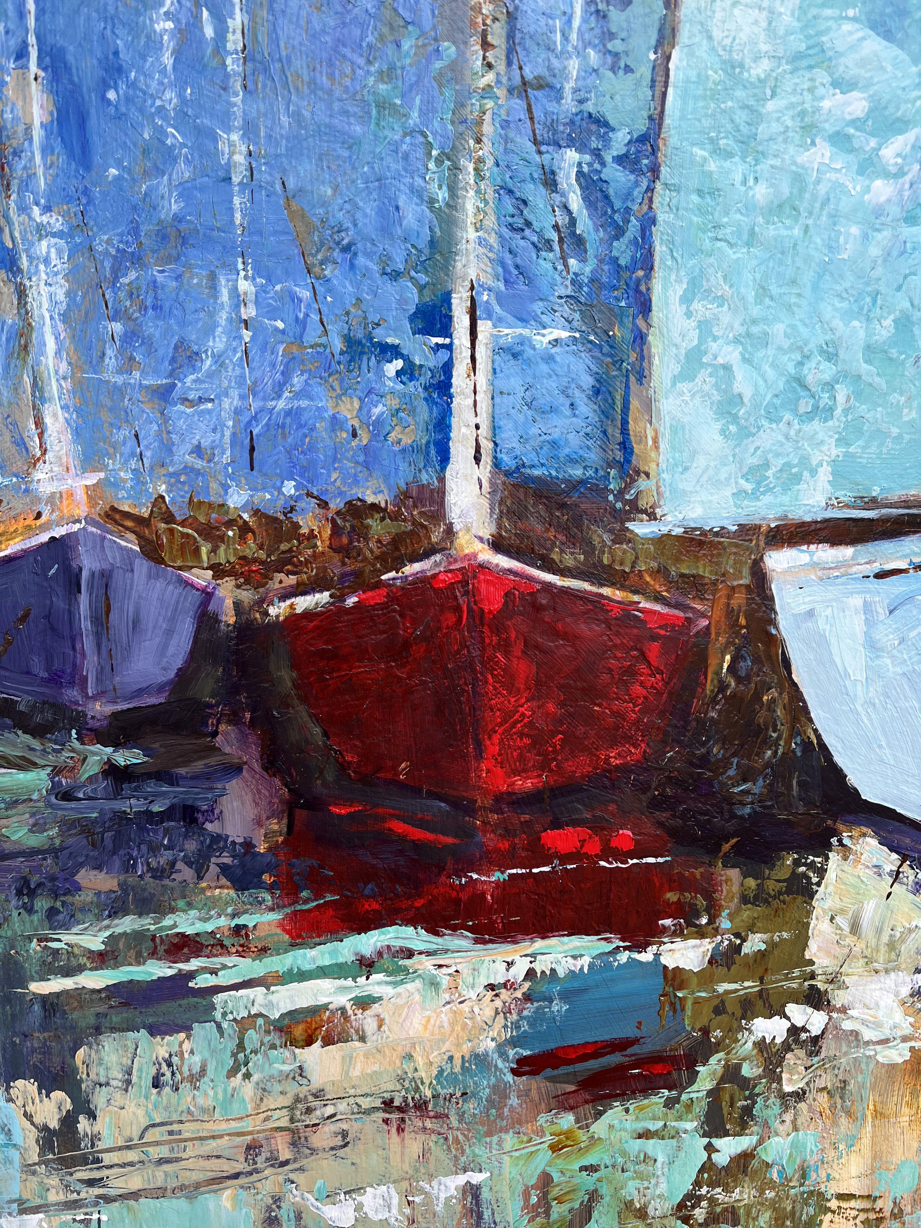 boat paintings on canvas
