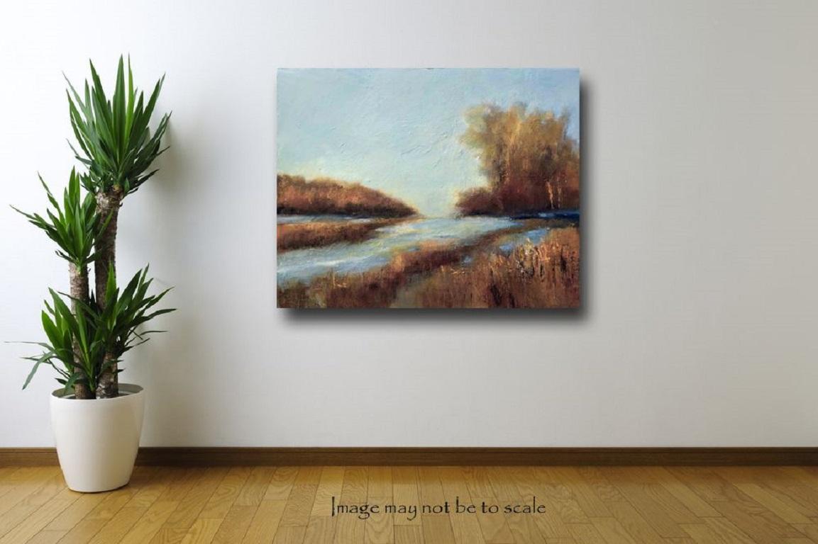 River in Autumn, Painting, Acrylic on Canvas 3