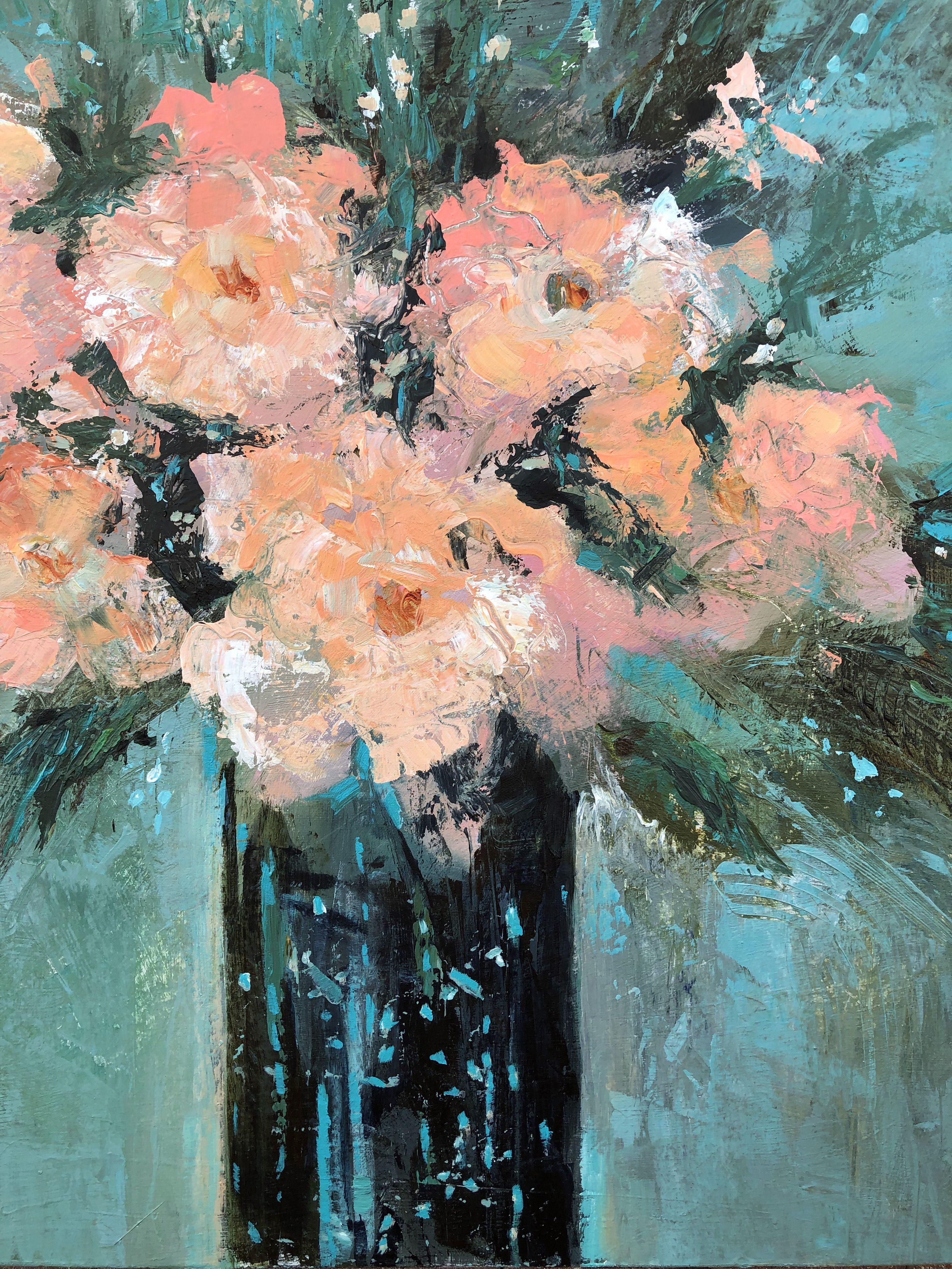 Canción de primavera, Pintura, Acrílico sobre lienzo - Painting Impresionista de Filomena Booth