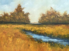 Sunset Meadow, Painting, Acrylic on Canvas