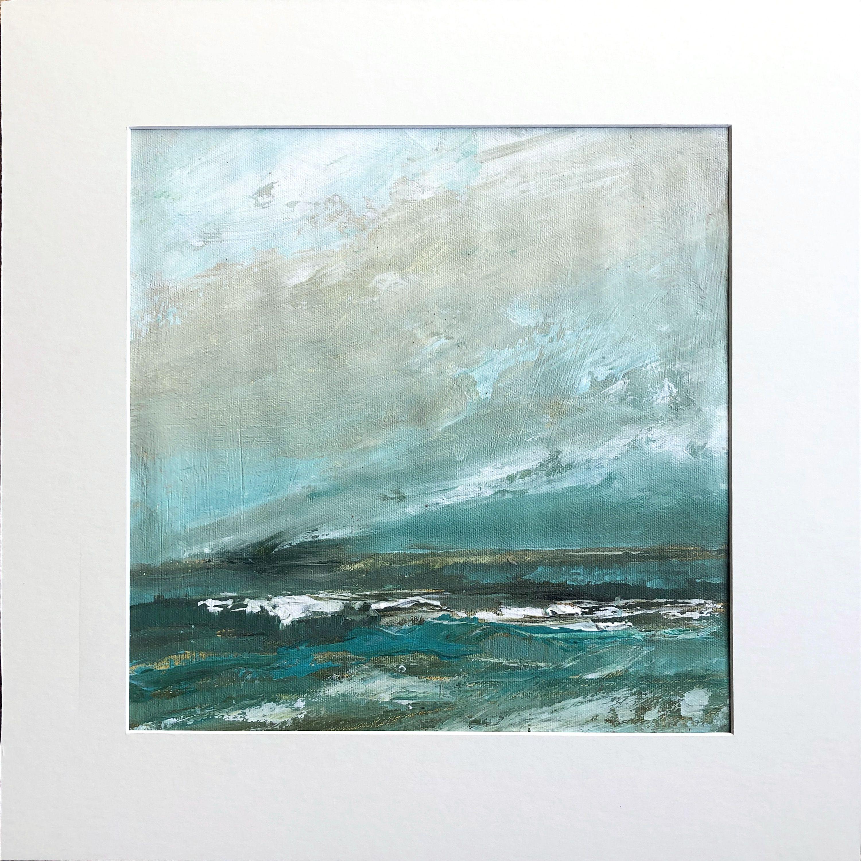 Twilight Sea, Painting, Acrylic on Canvas For Sale 1