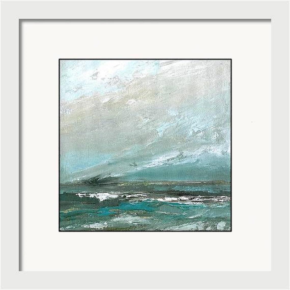 Twilight Sea, Painting, Acrylic on Canvas For Sale 2