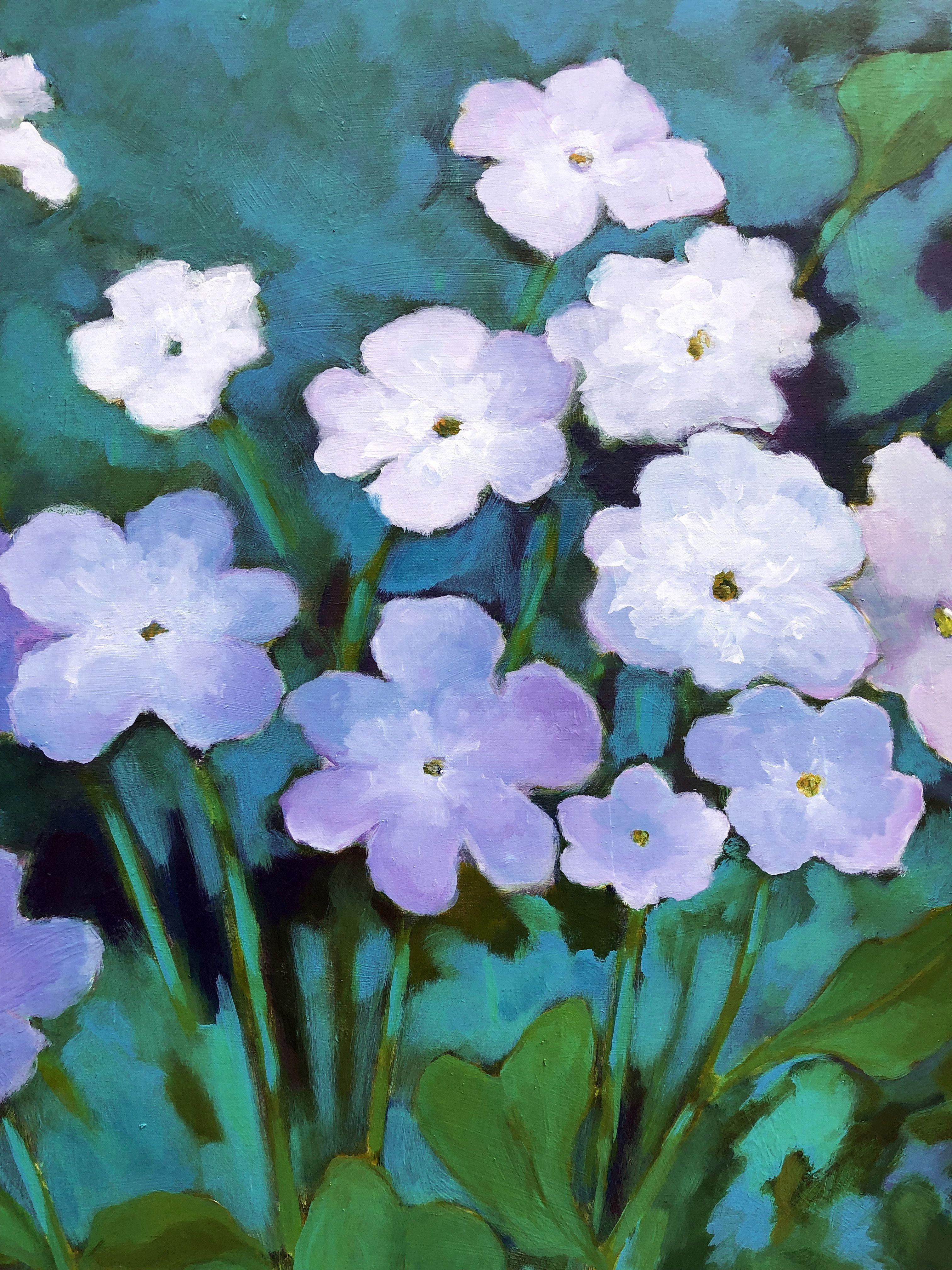 Wild Violets, Painting, Acrylic on Canvas For Sale 1