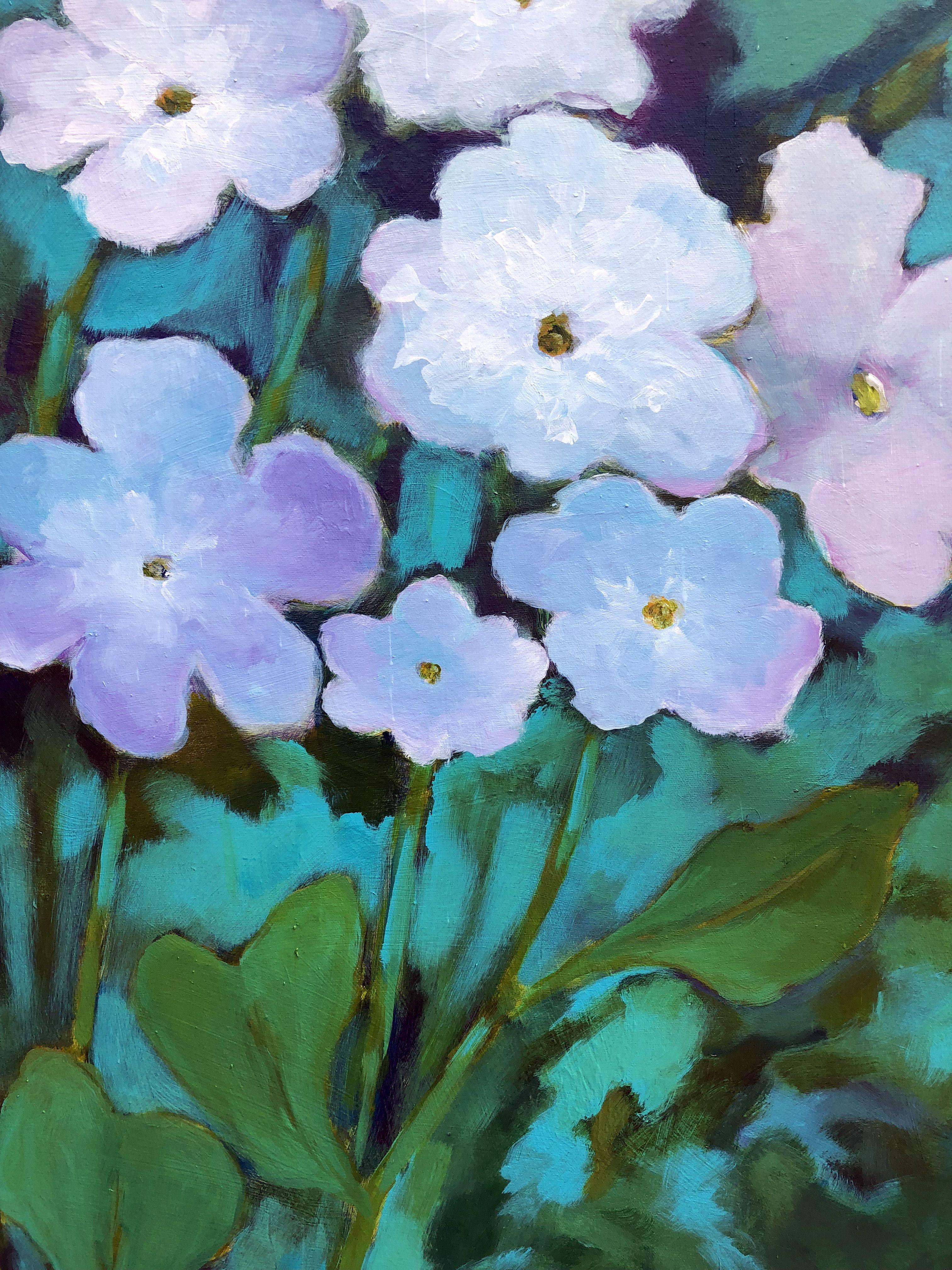 Wild Violets, Painting, Acrylic on Canvas For Sale 2