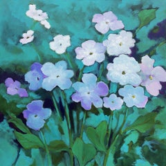Wild Violets, Painting, Acrylic on Canvas
