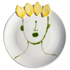 Filomena Street Vendor of Lemons Set of 2 Dinner Plates