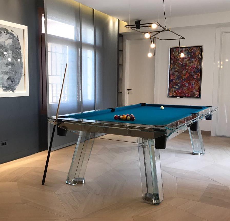Contemporary Glass Pool Table by Impatia In New Condition For Sale In Milan, IT