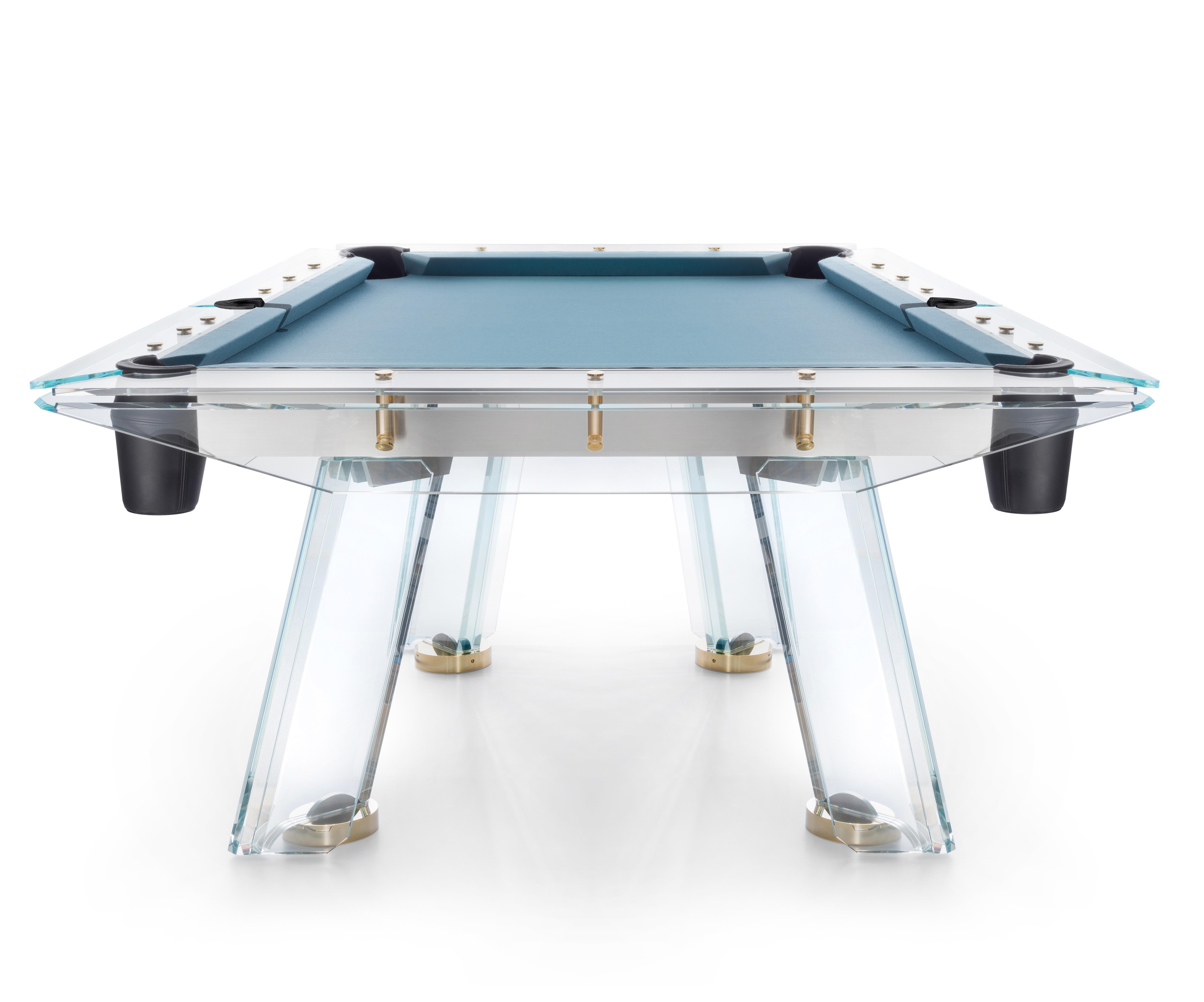 glass billiard table