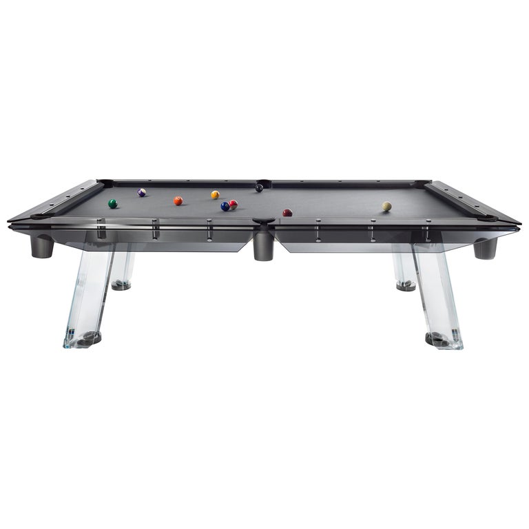 Modern 8ft pro Glass Pool Table by Impatia For Sale at 1stDibs
