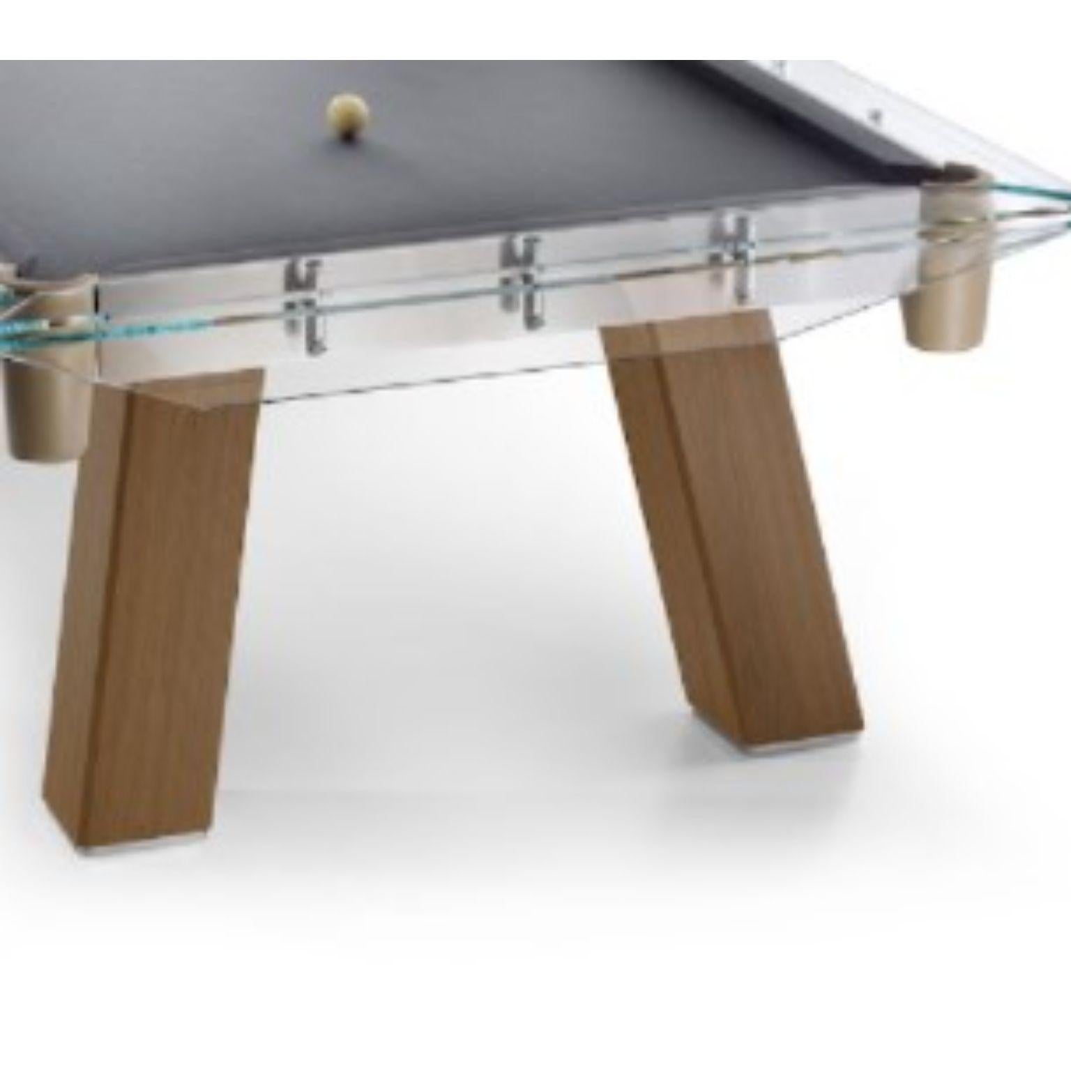 Post-Modern Filotto Wood Brown Oak Player Pool Table by Impatia