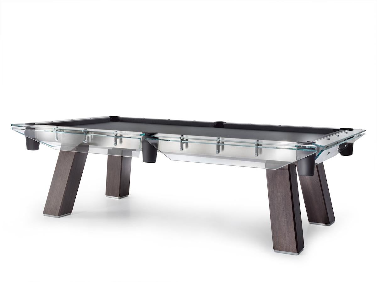 Filotto Wood, Contemporary Design Pooltisch/Billardtisch von Impatia (Edelstahl) im Angebot