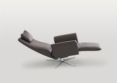 Filou Adjustable Reclining Leather Easy Lounge Chair by FSM
