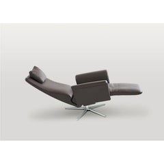 Filou Adjustable Reclining Leather Easy Lounge Chair by FSM