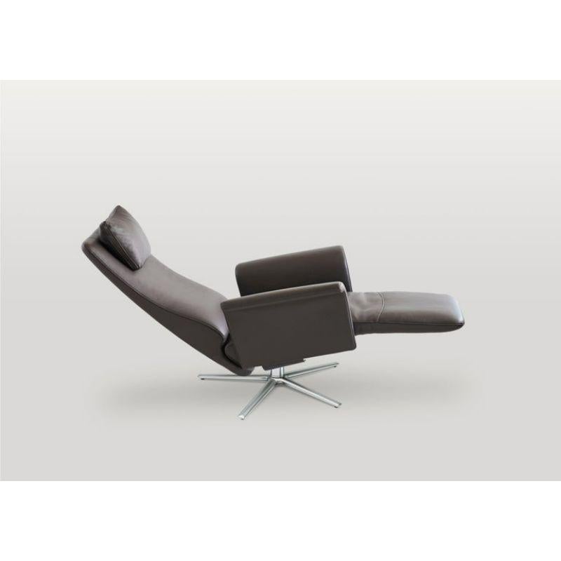 Modern Filou Adjustable Reclining Leather Easy Lounge Chair by FSM For Sale