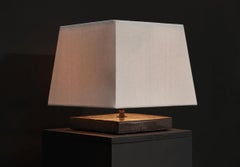 Fin Ceramic Table Lamp, Smoke