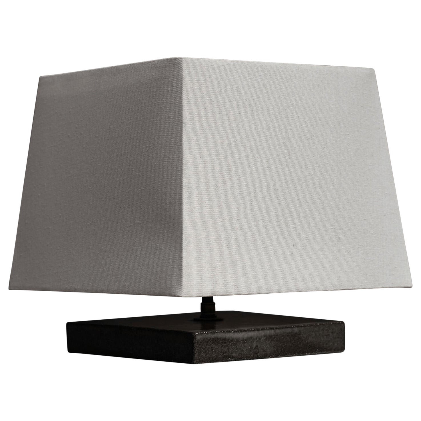 Lámpara de mesa de cerámica Fin, ahumada