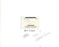 Alice Cooper Performing with Top Hats Vintage Original Photograph