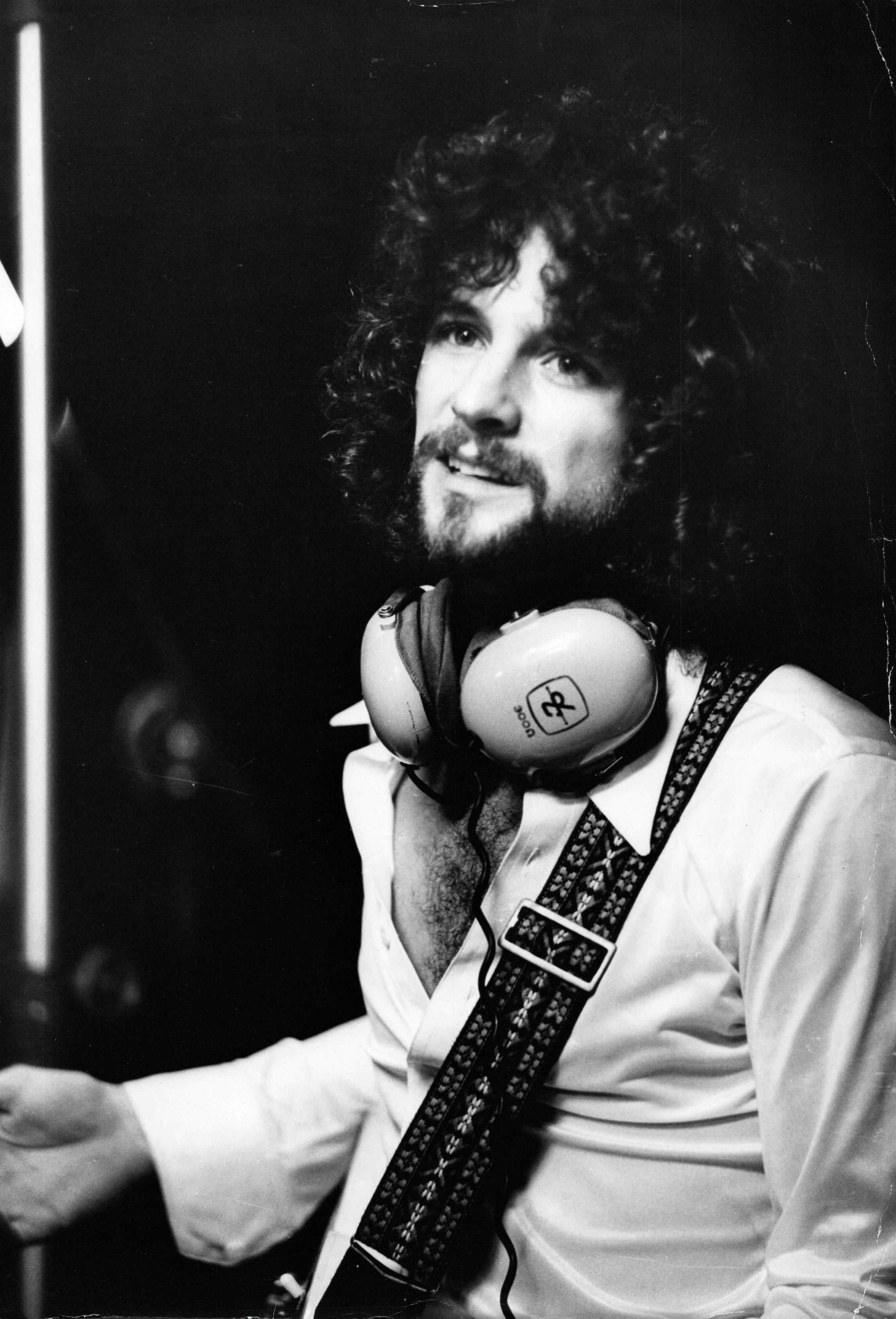 Fin Costello Black and White Photograph - Peter Green of Fleetwood Mac with Headphones Vintage Original Photograph