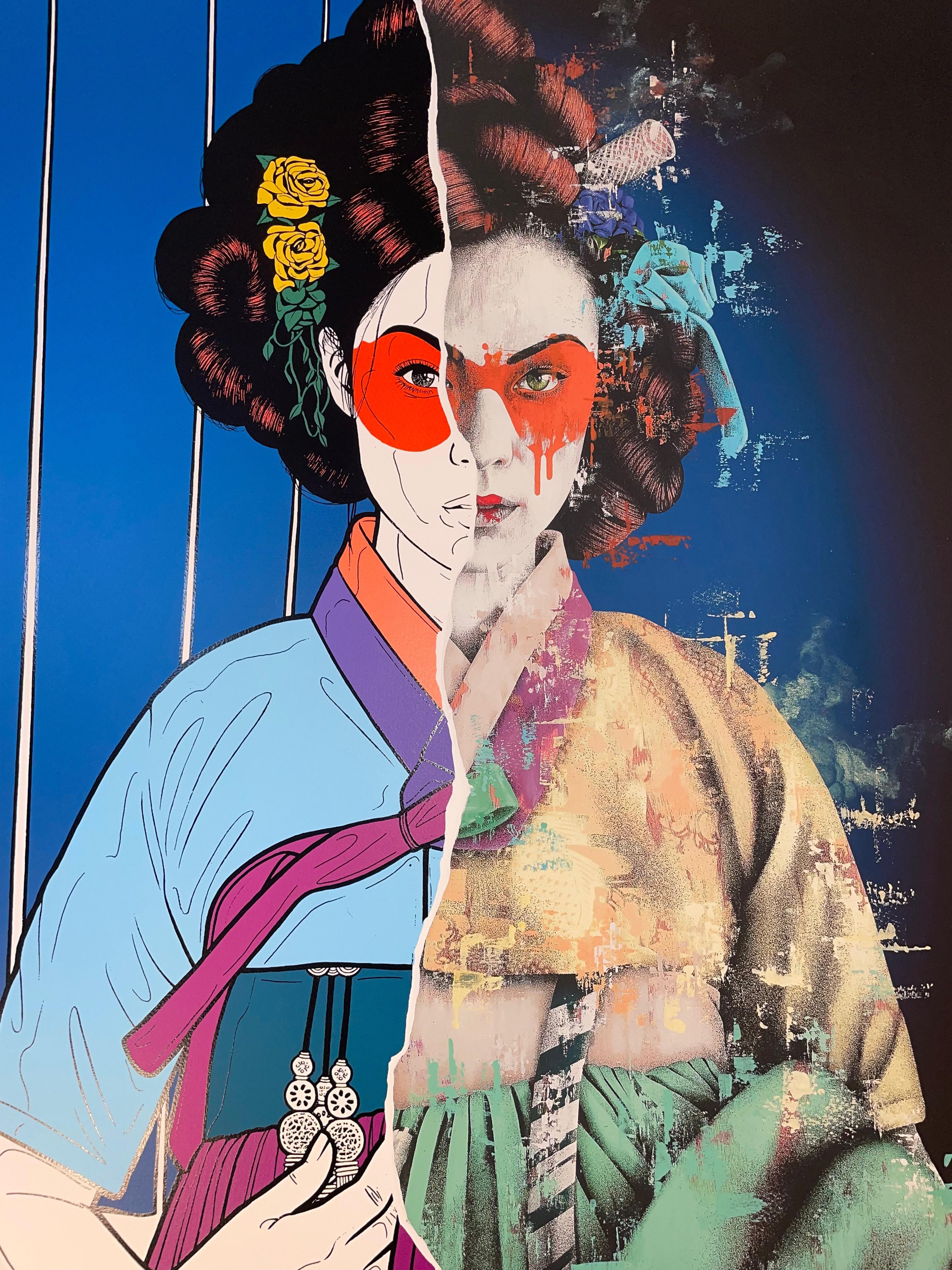 Fin Dac Layeoja Serie Redux Artista callejero contemporáneo Serigrafía en venta 1
