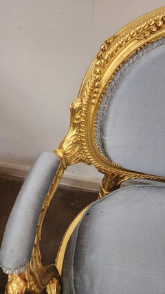 Fin-de-Siecle Carved Gilt Wood Parlor Suite