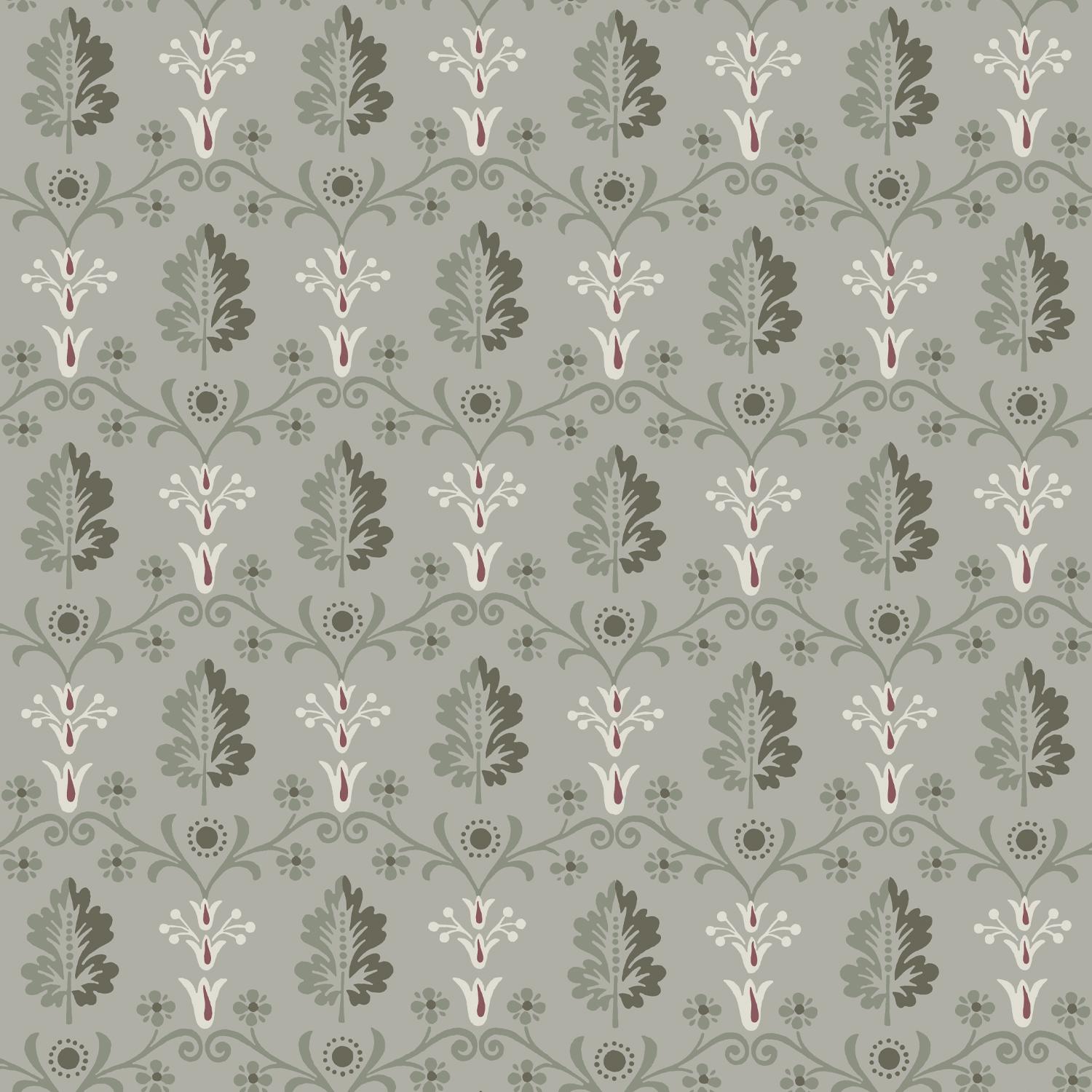 Neoclassical 'Fin d'Hiver‘ wallpaper by Papier Français, collection BNF N°1 For Sale