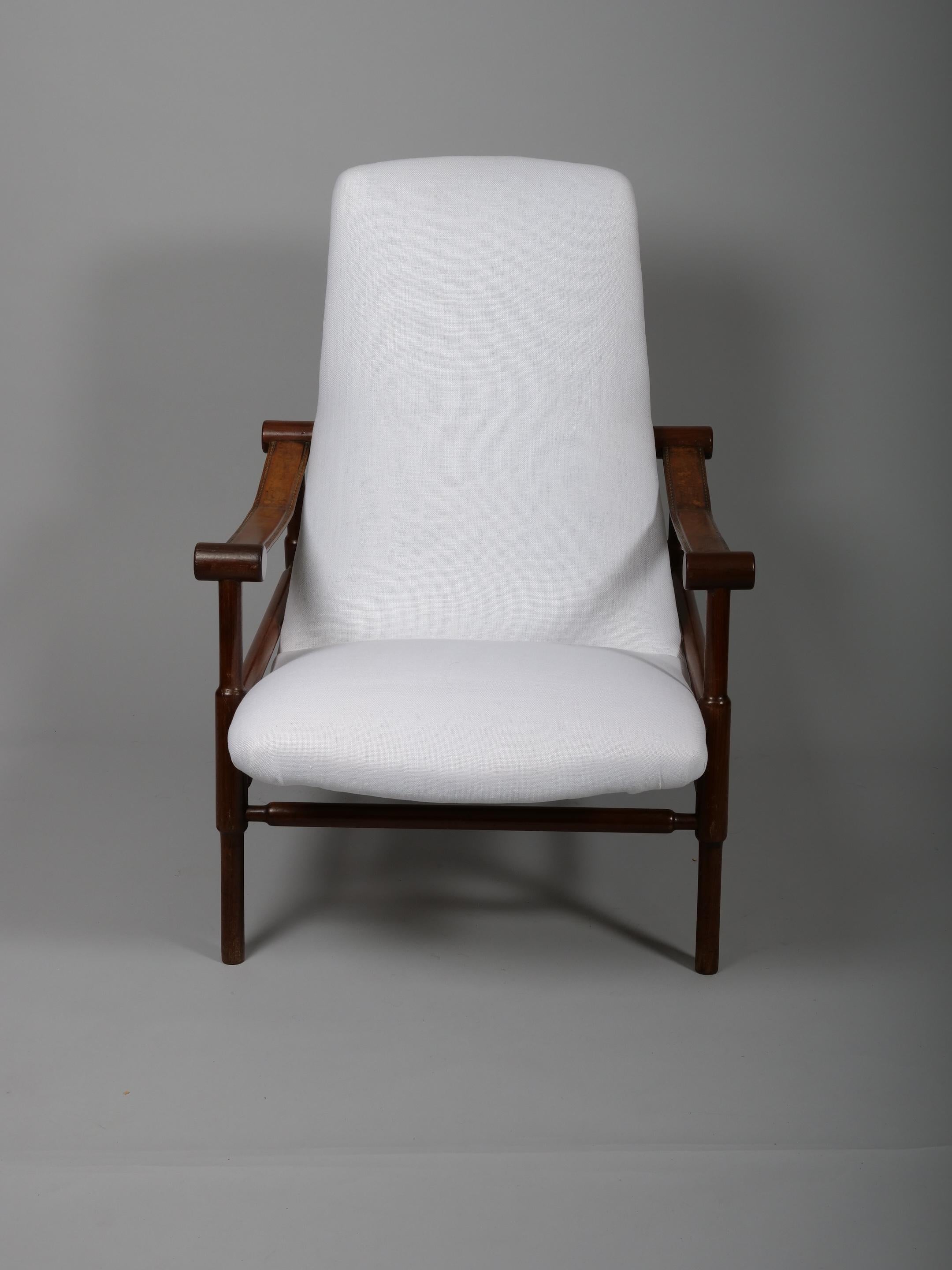 Fin Juhl style armchair adjustable seat For Sale 3
