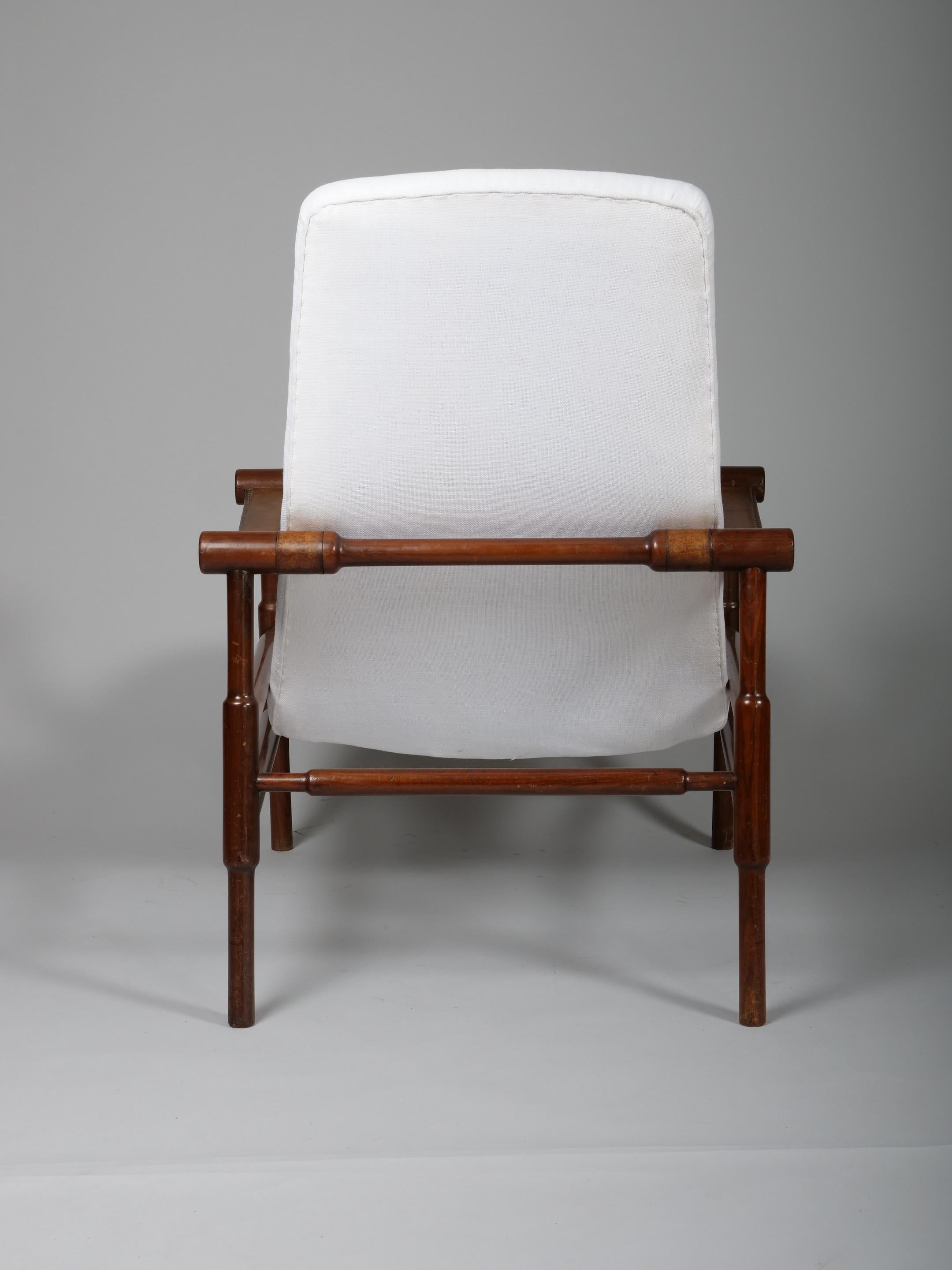 European Fin Juhl style armchair adjustable seat For Sale