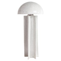 Lampe de table FIN, Snowdrift Lace, lampe dôme en céramique fabriquée à la main par Kalin Asenov